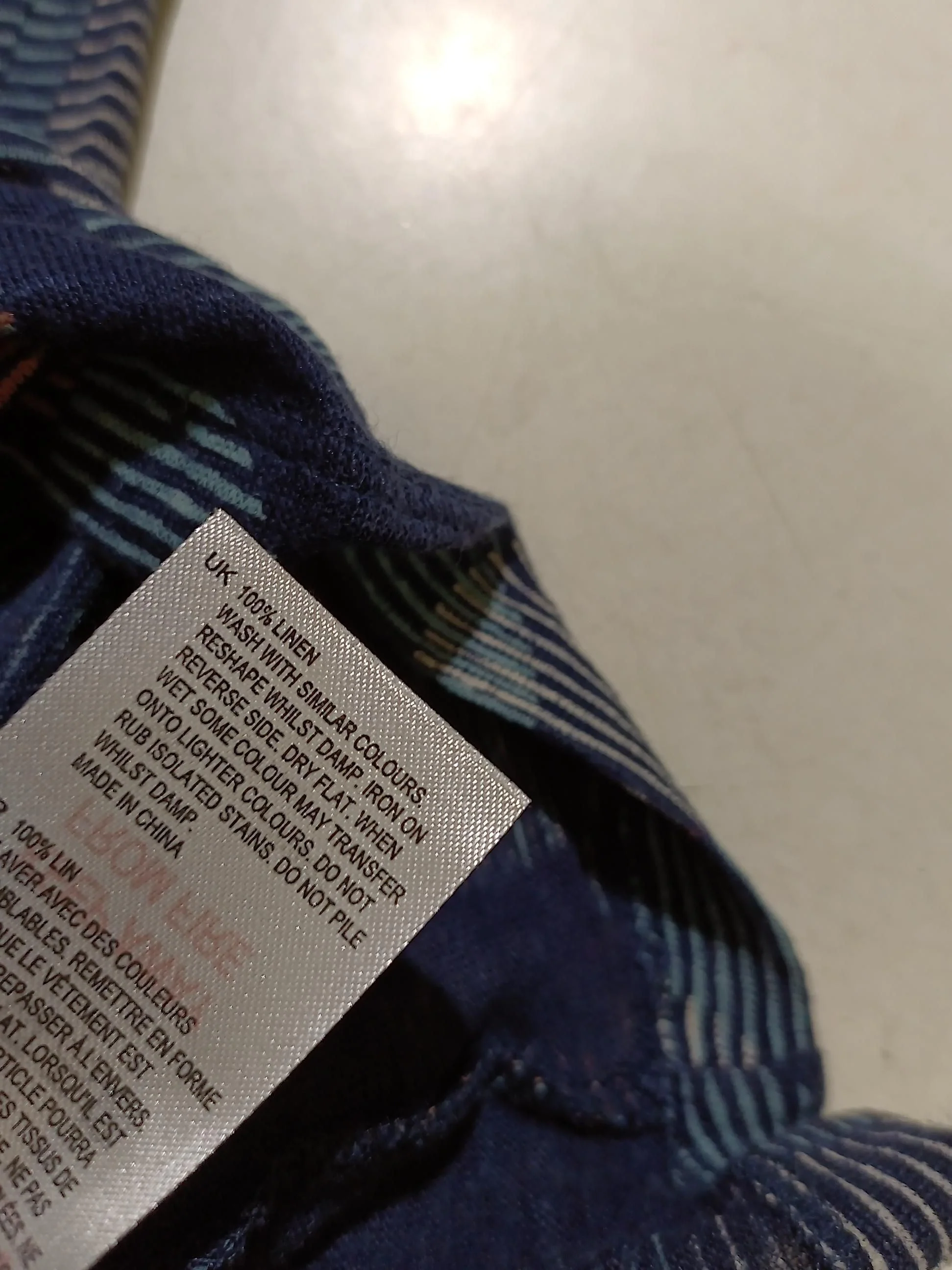 White Stuff Women's Shirt M Blue 100% Linen Basic - Image 6