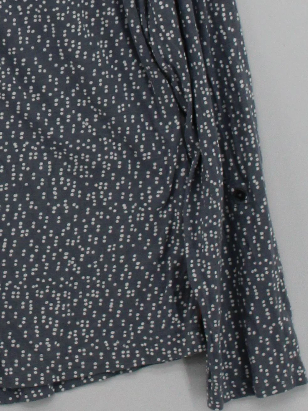 White Stuff Women's Shirt M Blue Polkadot 100% Cotton Long Sleeve Collared Basic - Image 4