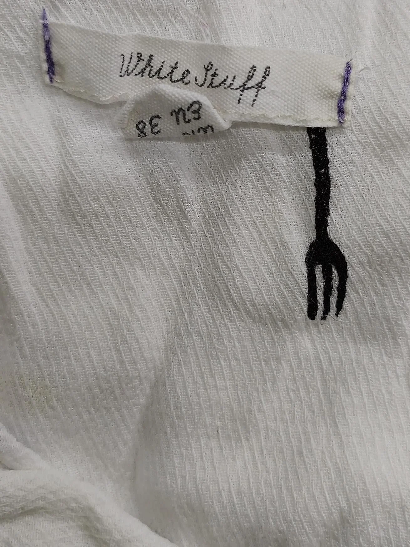 White Stuff Women's Shirt UK 10 White 100% Viscose 3/4 Sleeve Collared Basic - Image 5