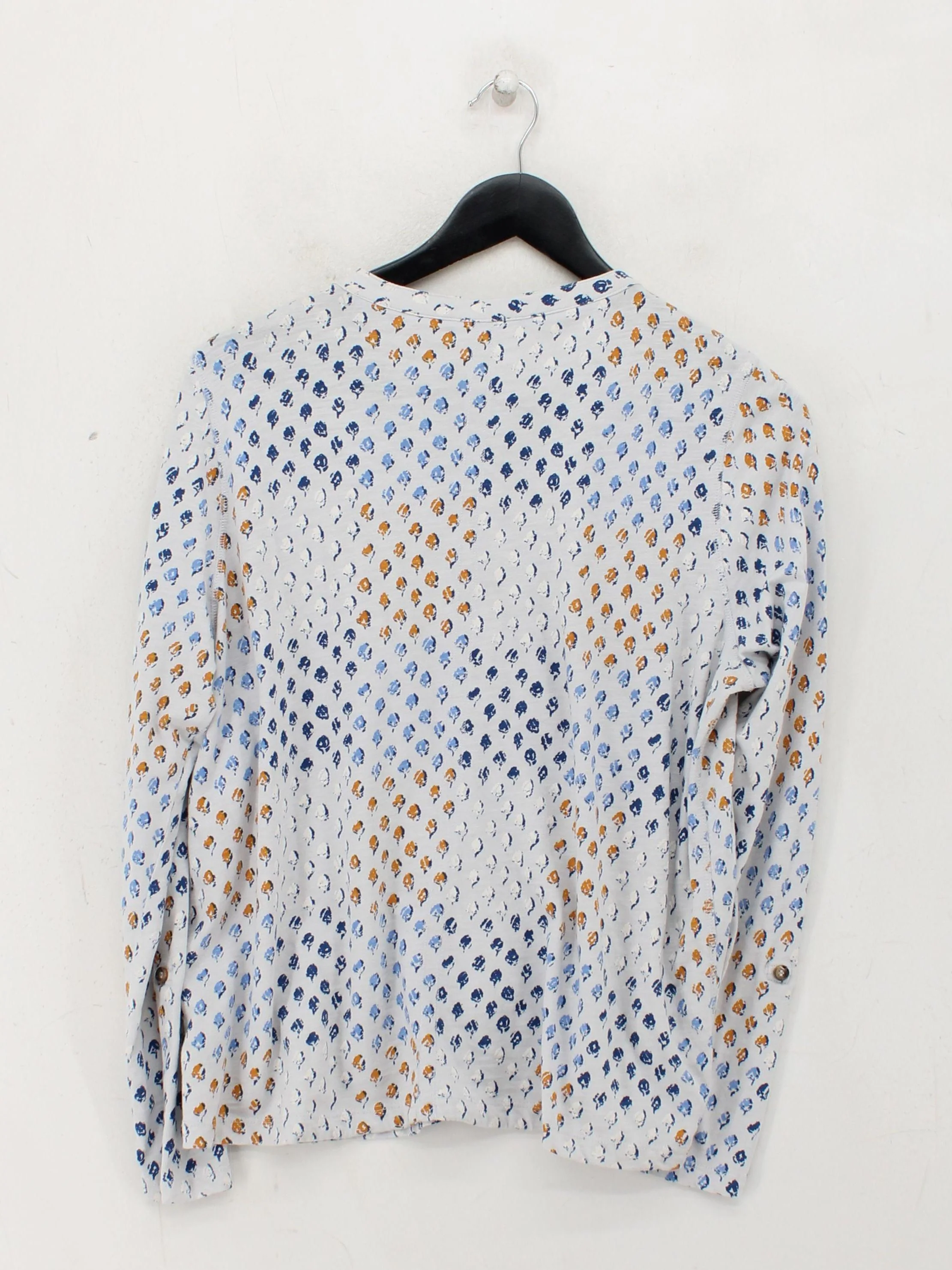 White Stuff Women's Shirt UK 12 Blue 100% Cotton Long Sleeve Round Neck Basic - Image 2