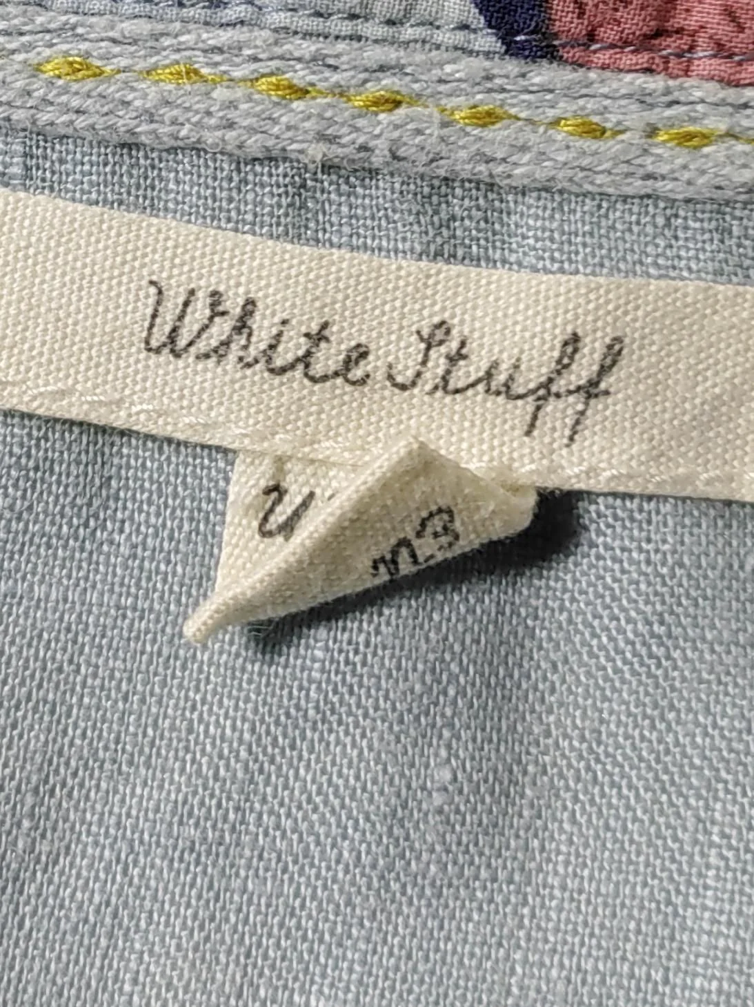 White Stuff Women's Shirt UK 12 Blue 100% Linen Short Sleeve Collared Basic - Image 6