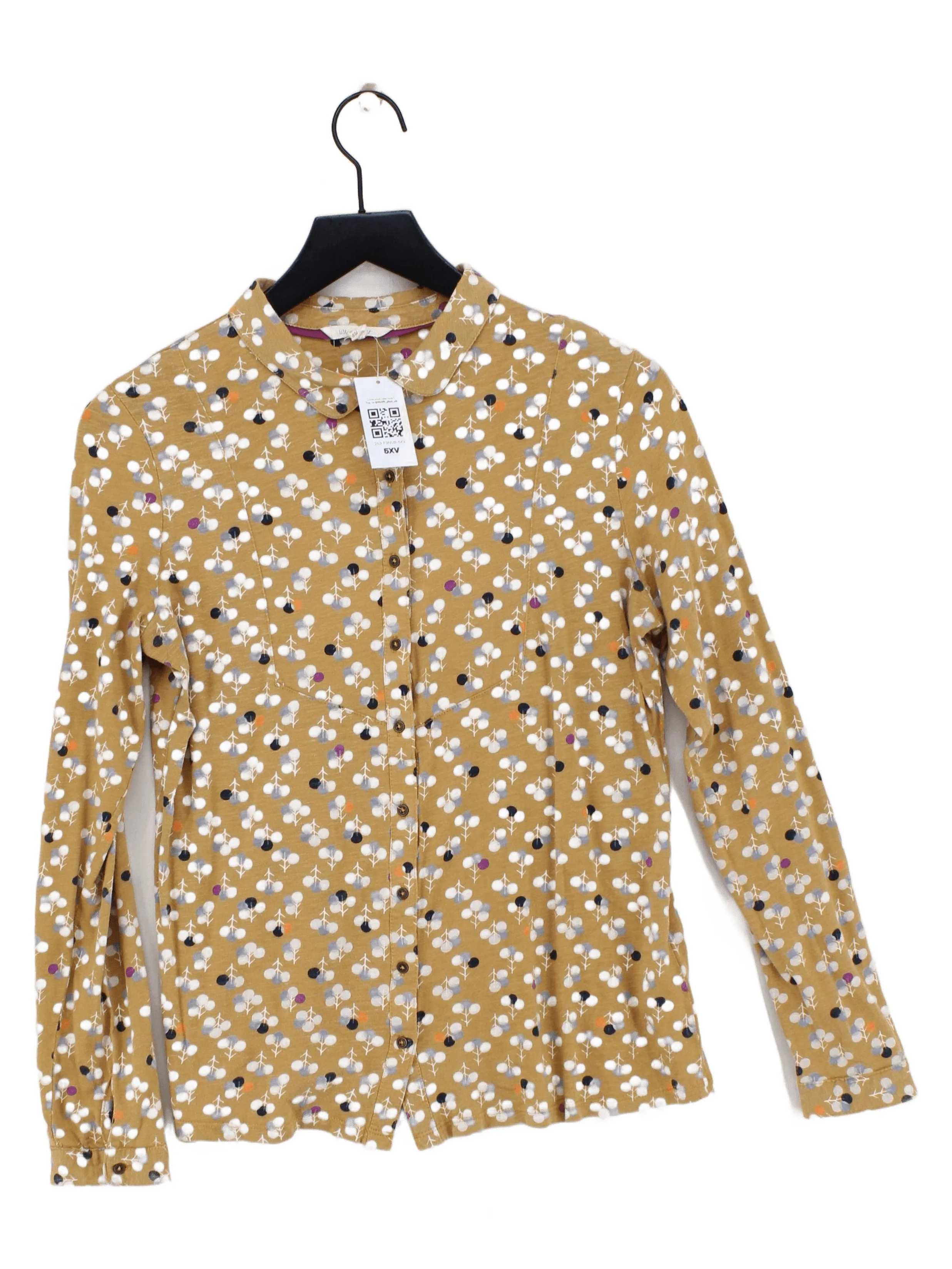 White Stuff Women's Shirt UK 12 Yellow 100% Cotton Basic