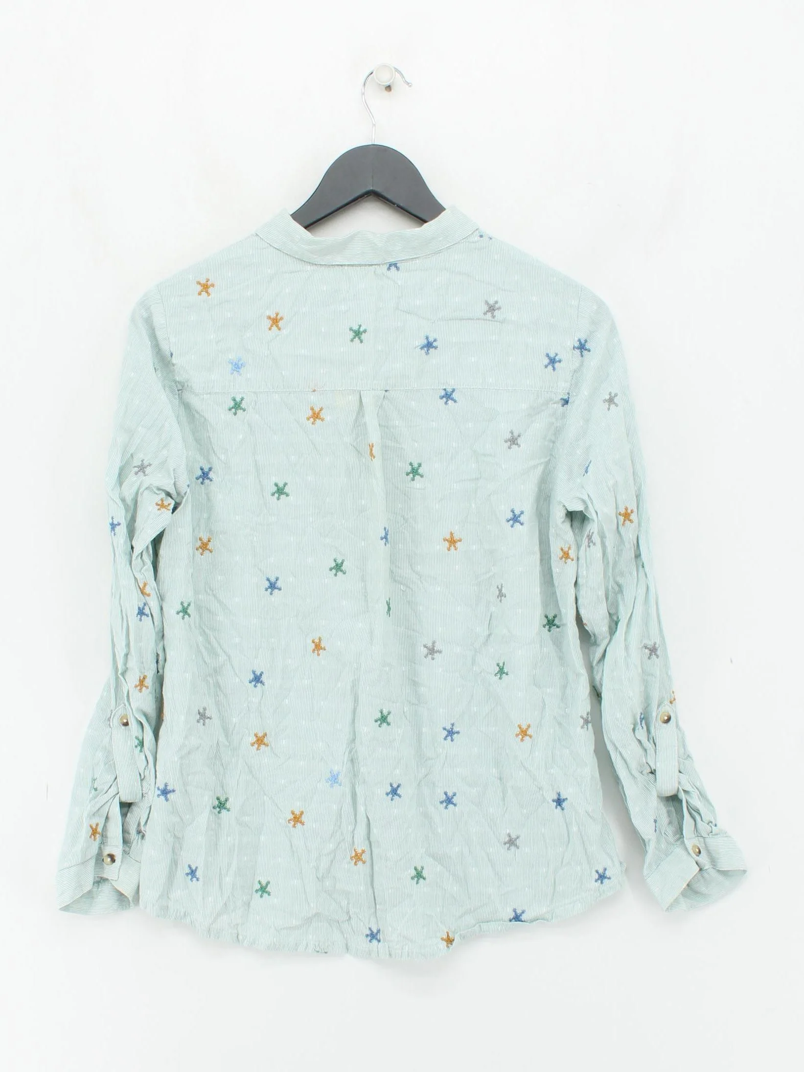 White Stuff Women's Shirt UK 14 Green Cotton with Polyester Basic - Image 2