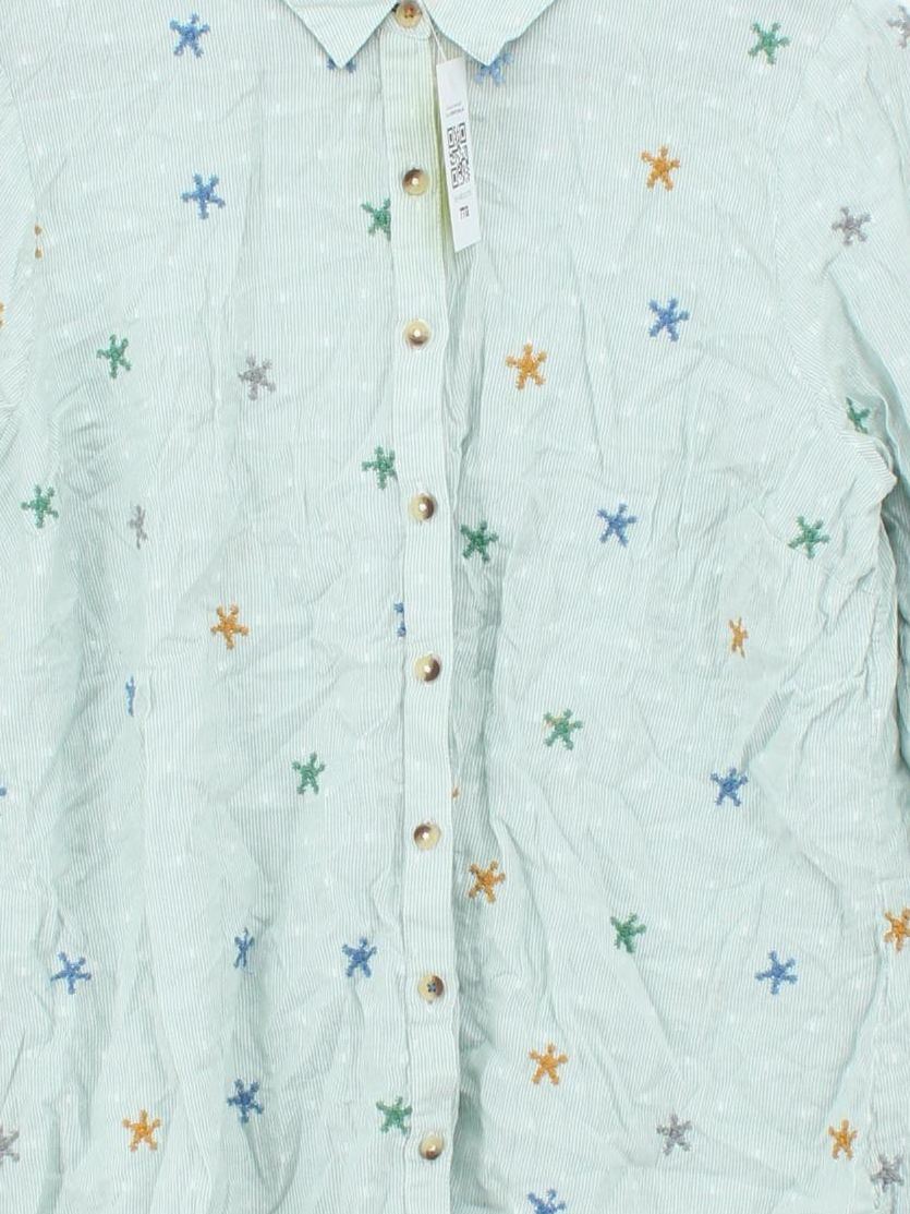 White Stuff Women's Shirt UK 14 Green Cotton with Polyester Basic - Image 3