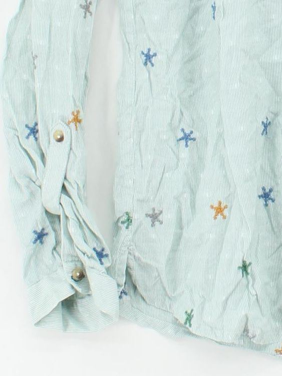 White Stuff Women's Shirt UK 14 Green Cotton with Polyester Basic - Image 4
