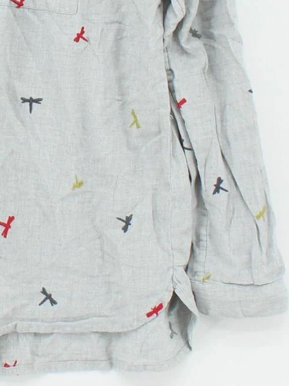 White Stuff Women's Shirt UK 14 Grey 100% Cotton Long Sleeve Collared Basic - Image 4