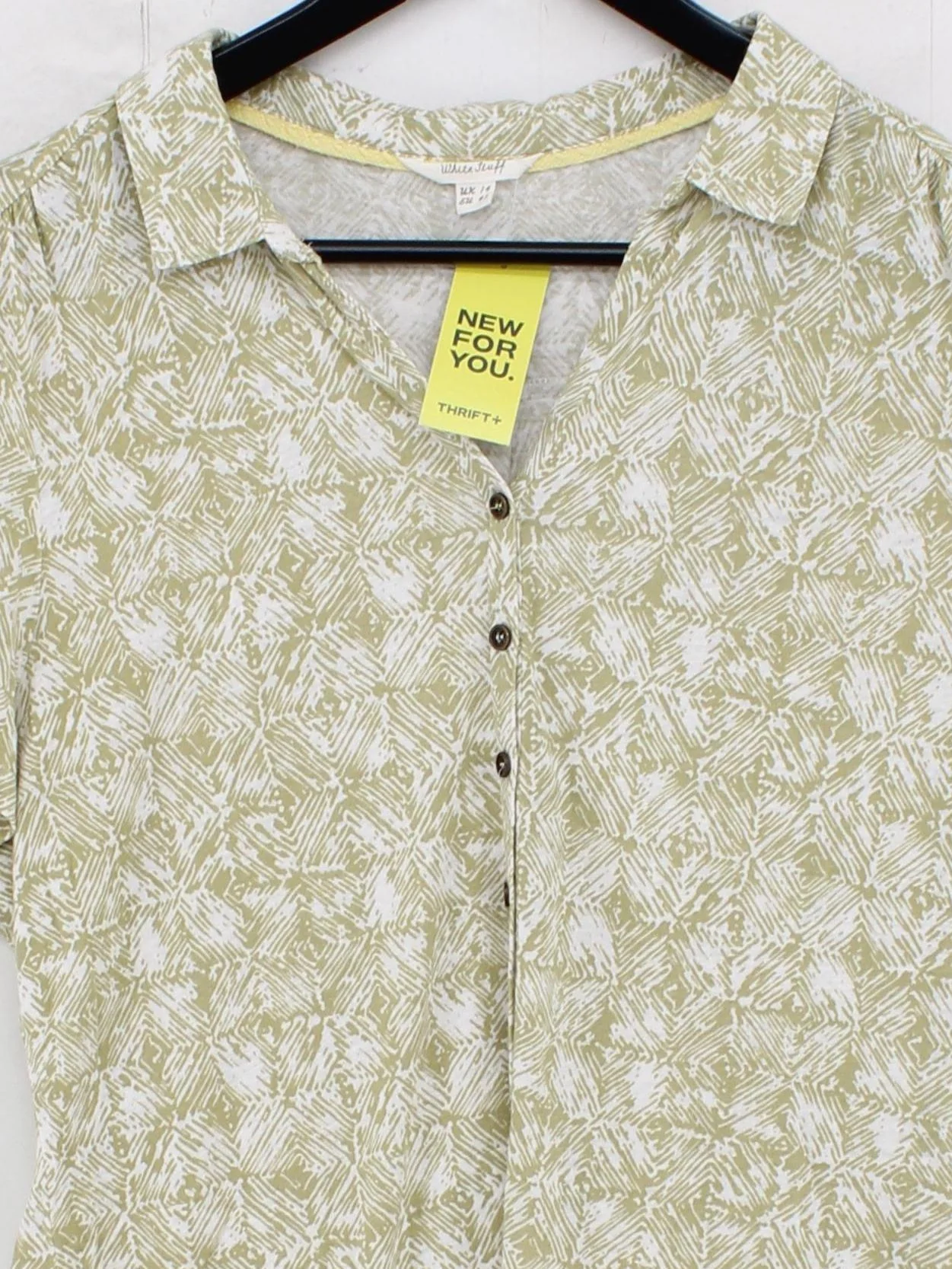White Stuff Women's Shirt UK 14 Multi Linen with Viscose Basic - Image 3