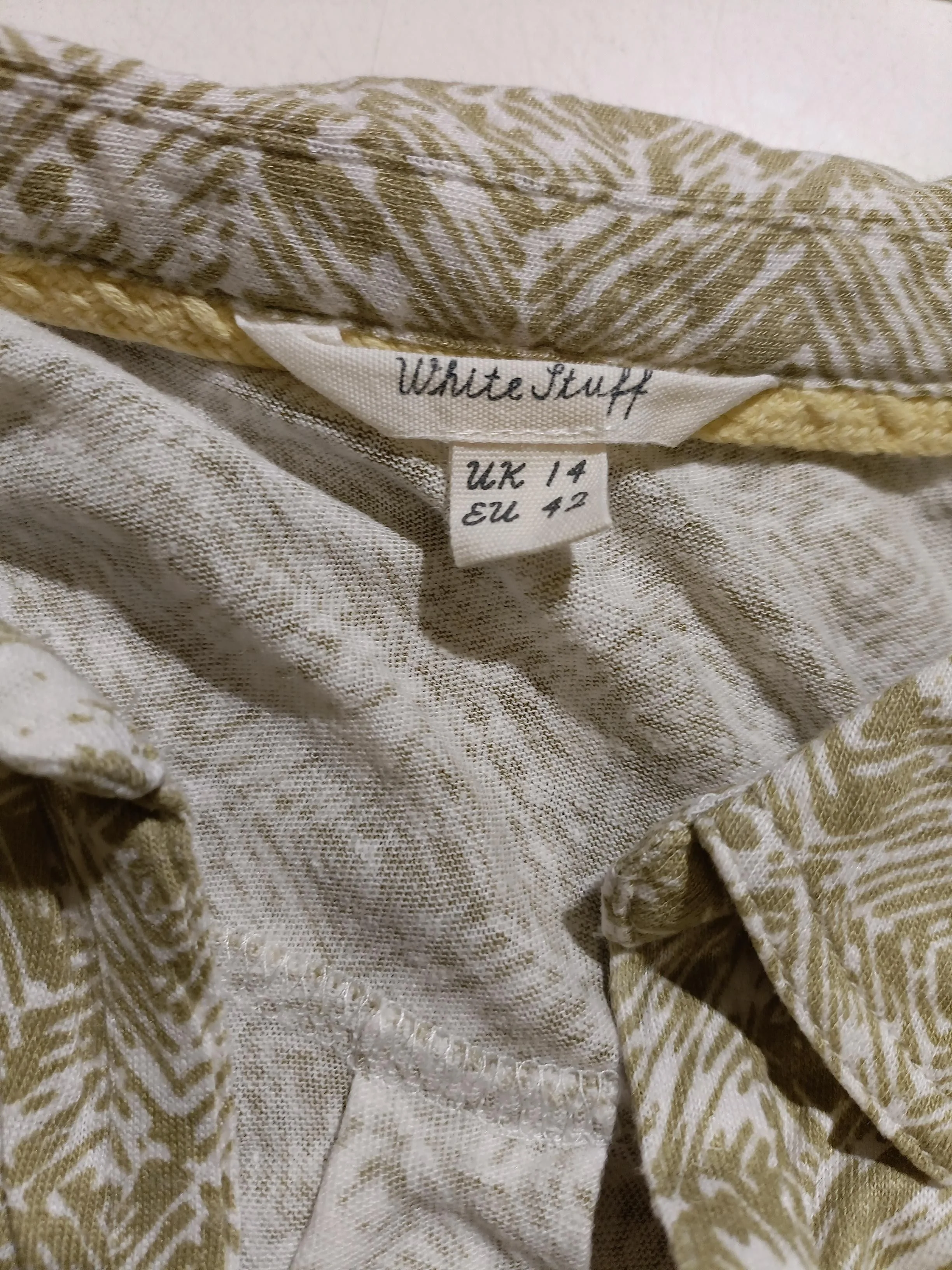 White Stuff Women's Shirt UK 14 Multi Linen with Viscose Basic - Image 5