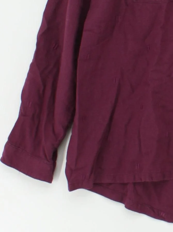 White Stuff Women's Shirt UK 14 Purple 100% Cotton Long Sleeve Collared Basic - Image 4
