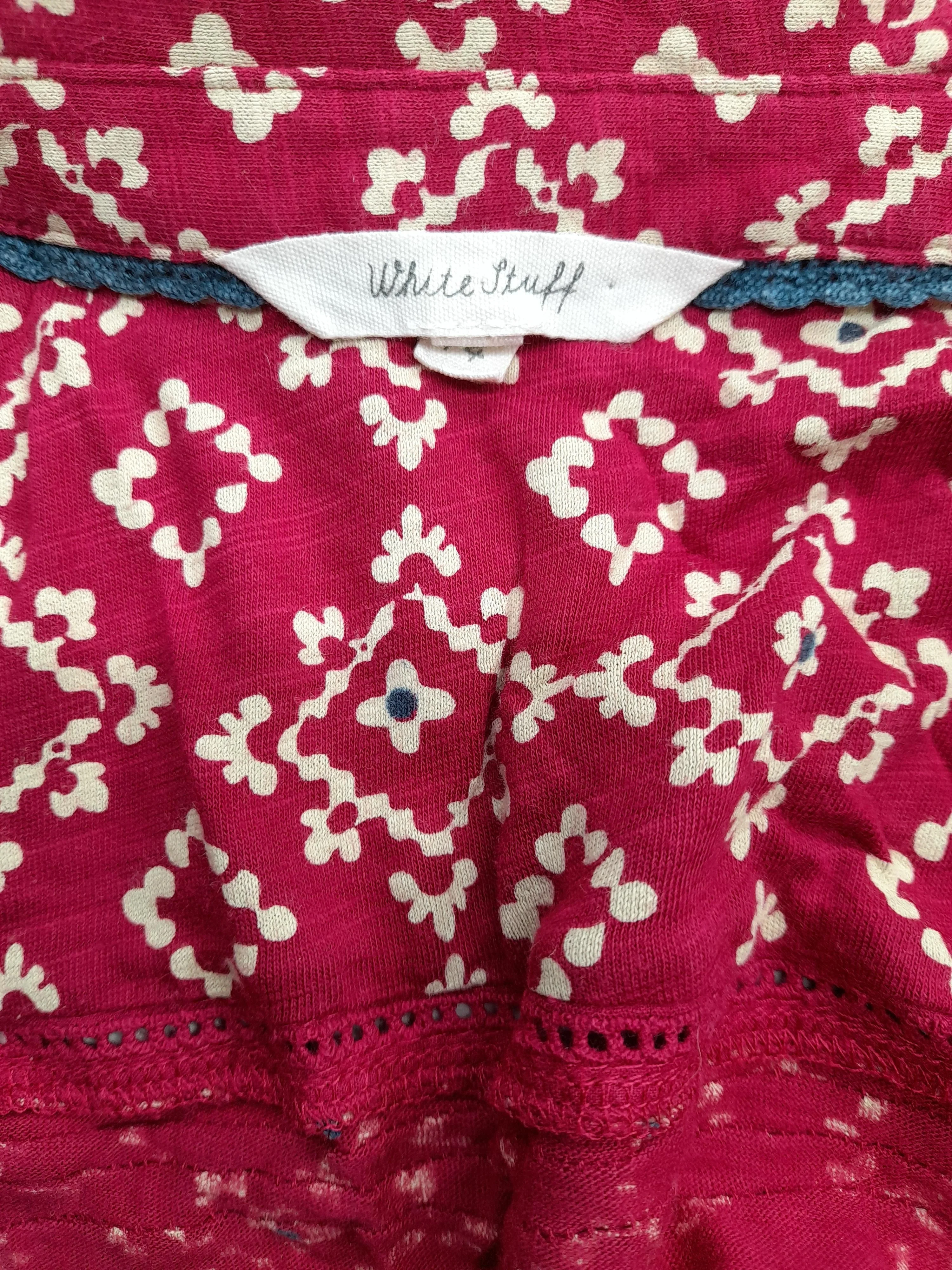 White Stuff Women's Shirt UK 14 Red 100% Cotton Basic - Image 5