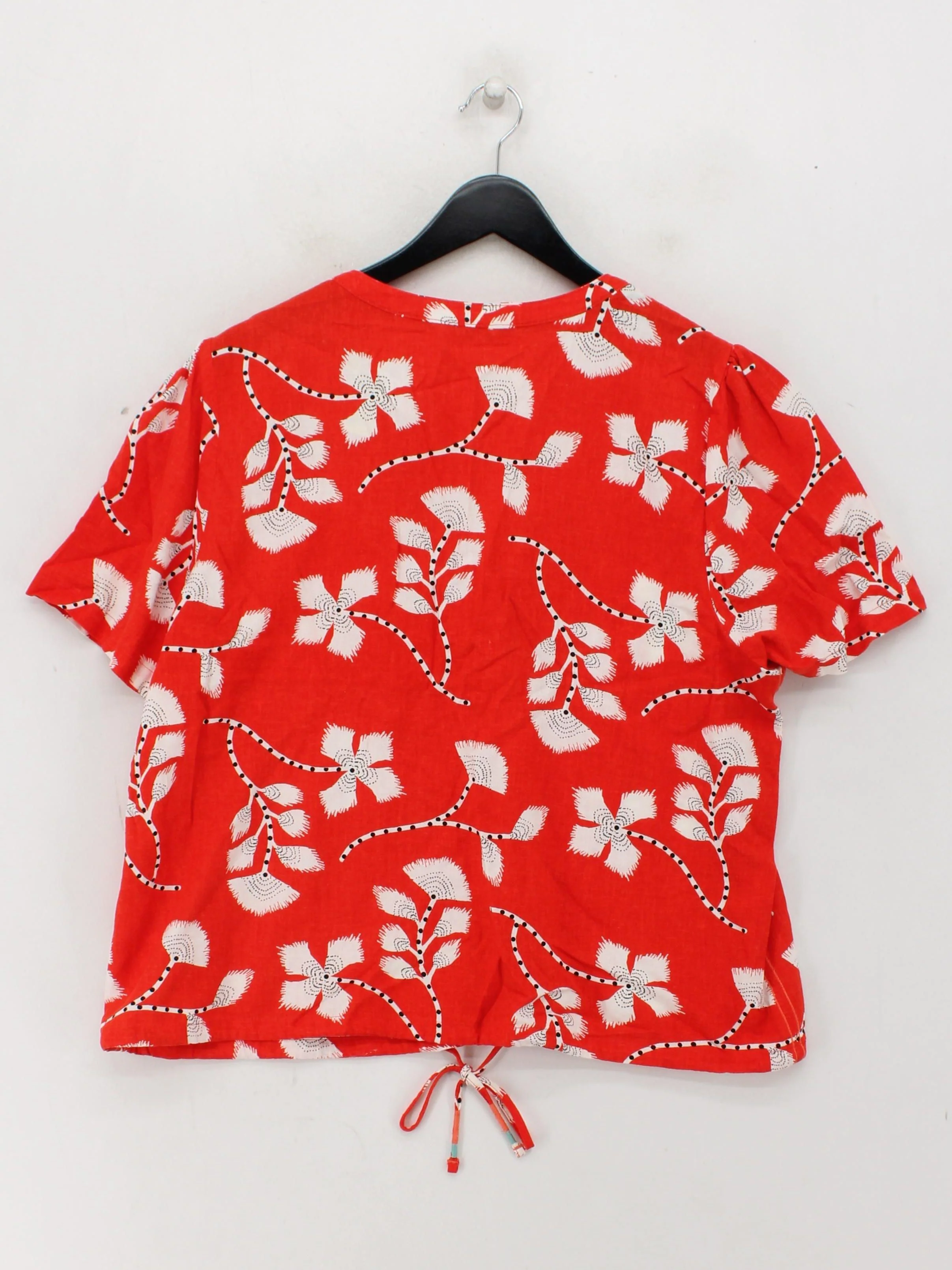 White Stuff Women's Shirt UK 14 Red Linen with Viscose Basic - Image 2