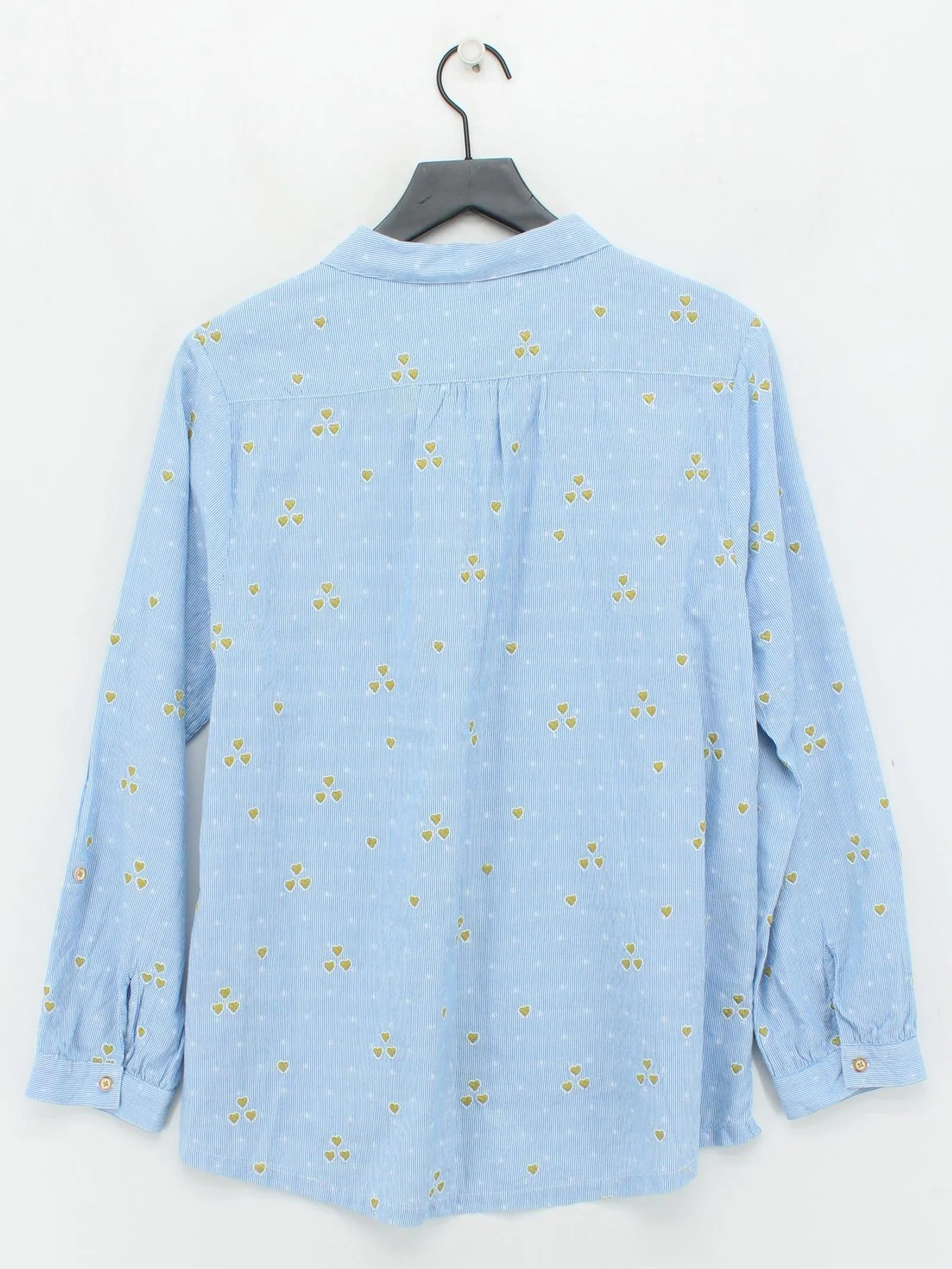 White Stuff Women's Shirt UK 16 Blue Cotton with Polyester Basic - Image 2