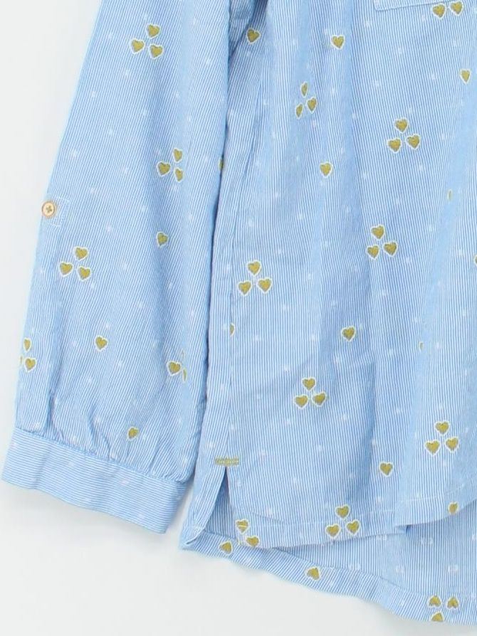 White Stuff Women's Shirt UK 16 Blue Cotton with Polyester Basic - Image 4
