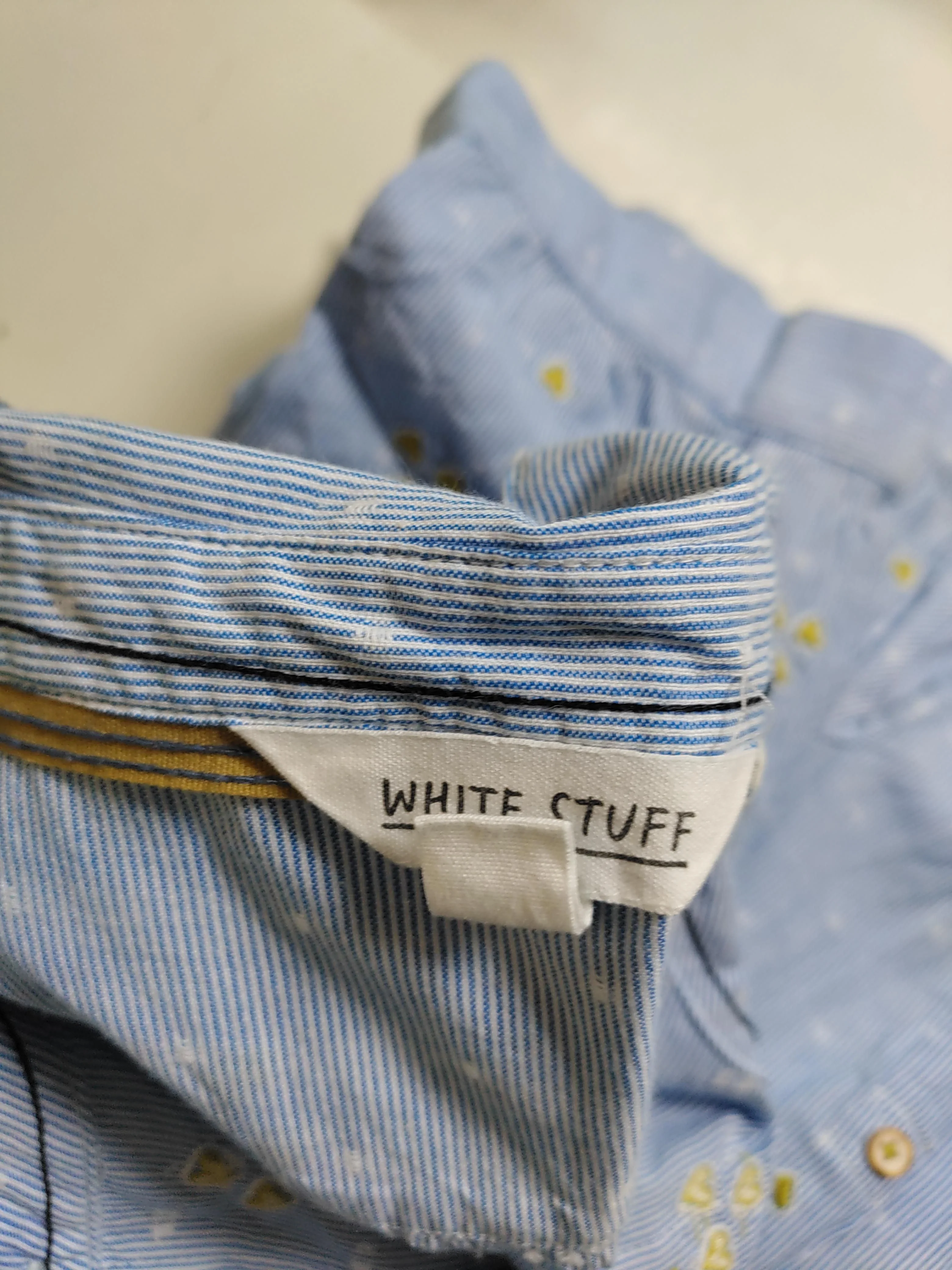 White Stuff Women's Shirt UK 16 Blue Cotton with Polyester Basic - Image 5
