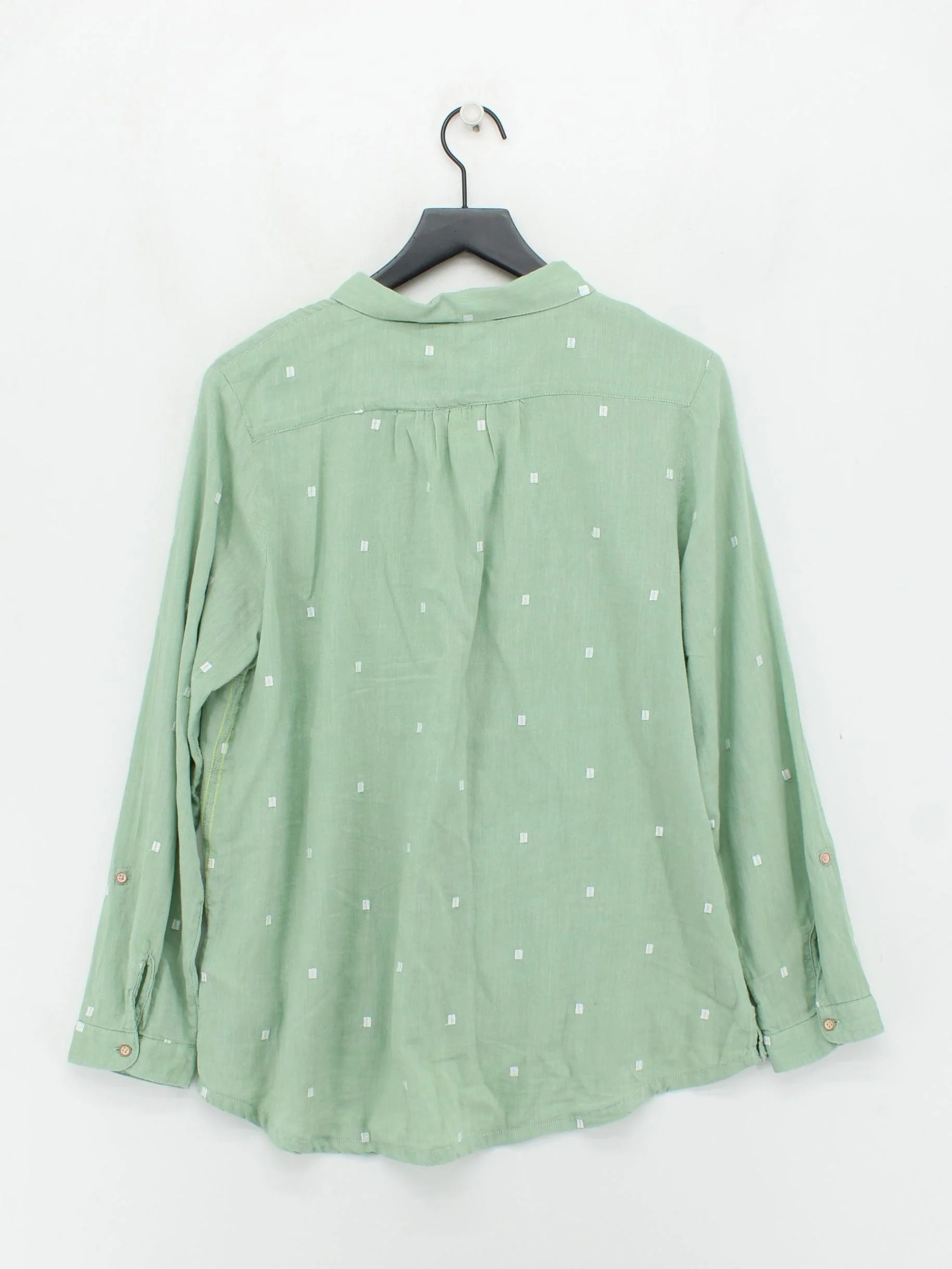White Stuff Women's Shirt UK 16 Green 100% Cotton Basic - Image 2