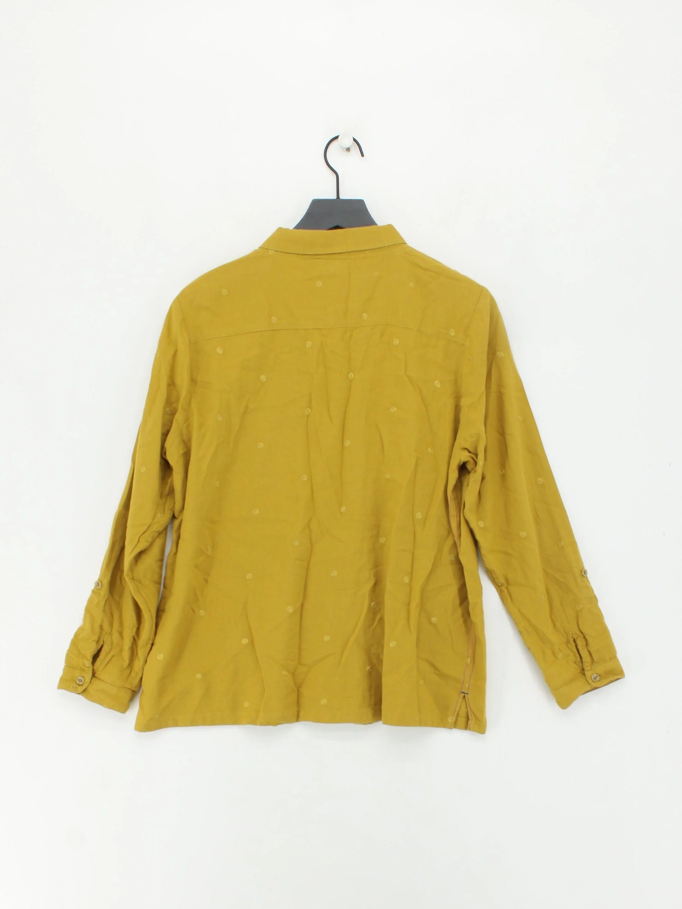 White Stuff Women's Shirt UK 16 Yellow Cotton with Viscose Basic - Image 2