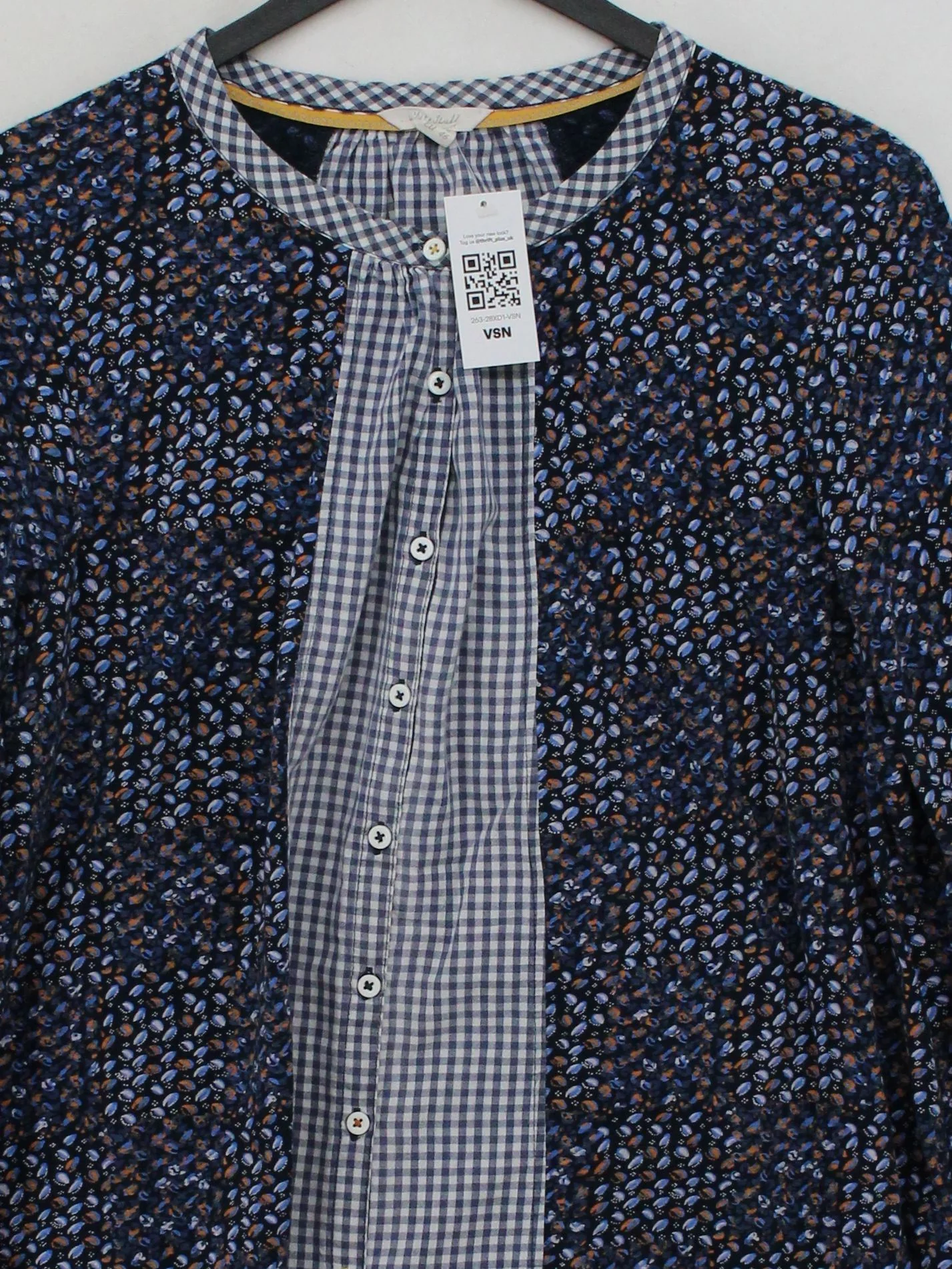 White Stuff Women's Shirt UK 18 Blue 100% Cotton Long Sleeve Collared Basic - Image 3