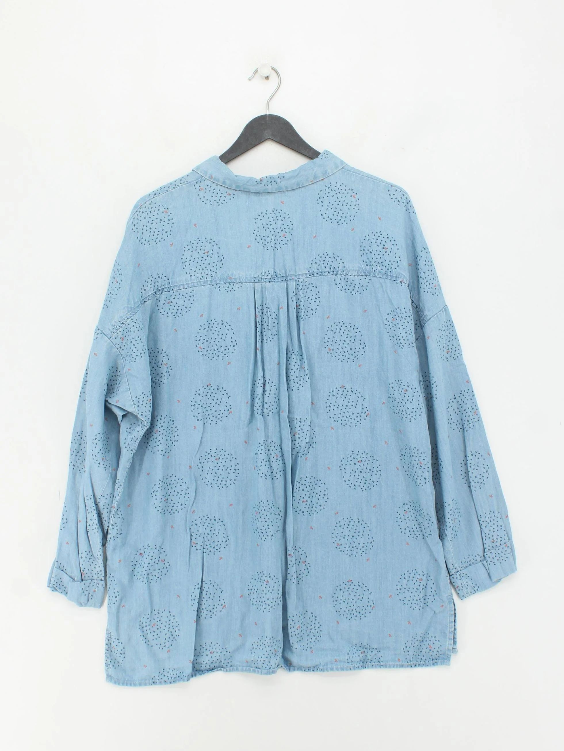 White Stuff Women's Shirt UK 18 Blue 100% Lyocell Modal Basic - Image 2