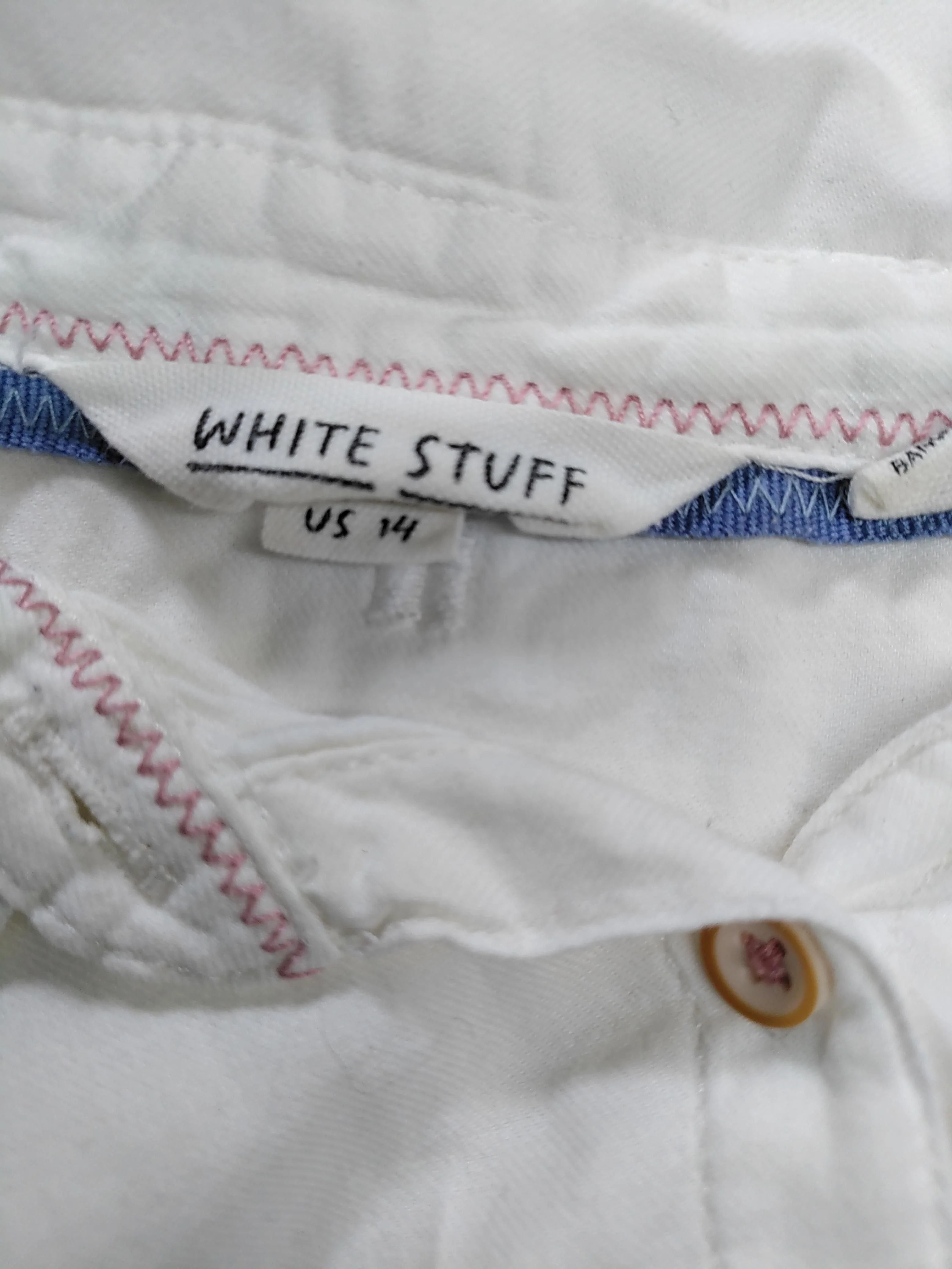 White Stuff Women's Shirt UK 18 White 100% Cotton Long Sleeve Collared Basic - Image 5