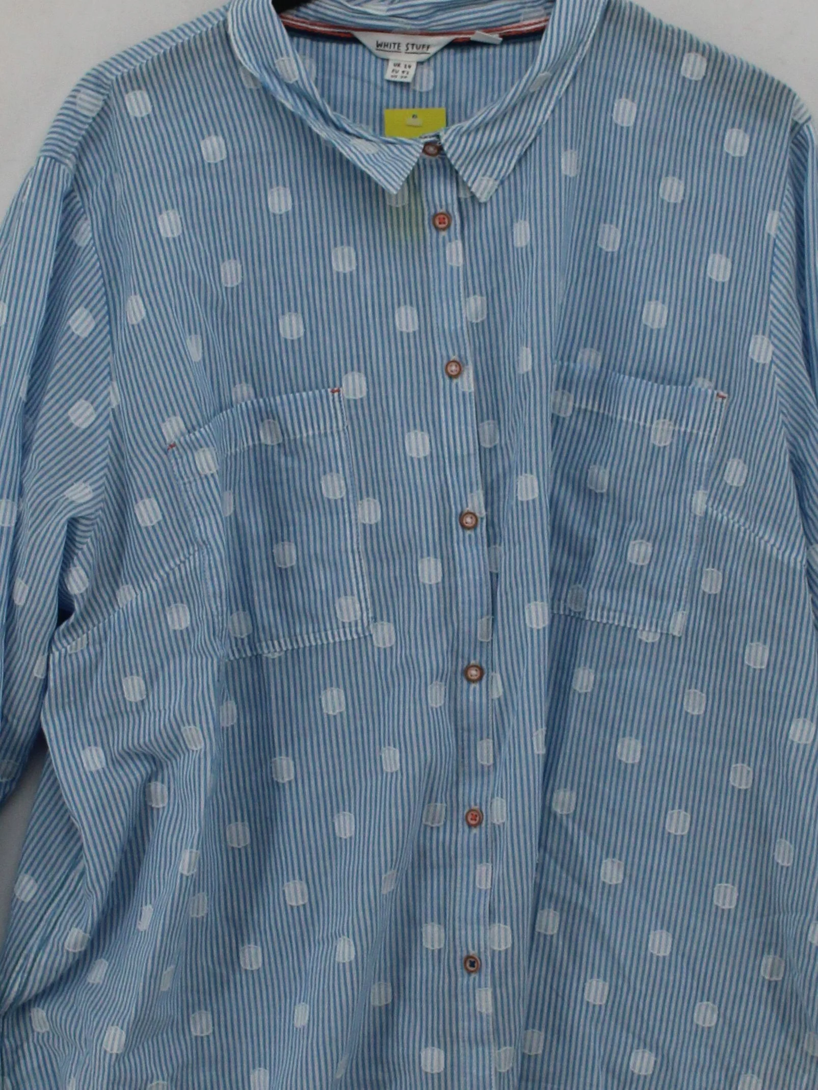 White Stuff Women's Shirt UK 24 Blue 100% Cotton Basic - Image 3