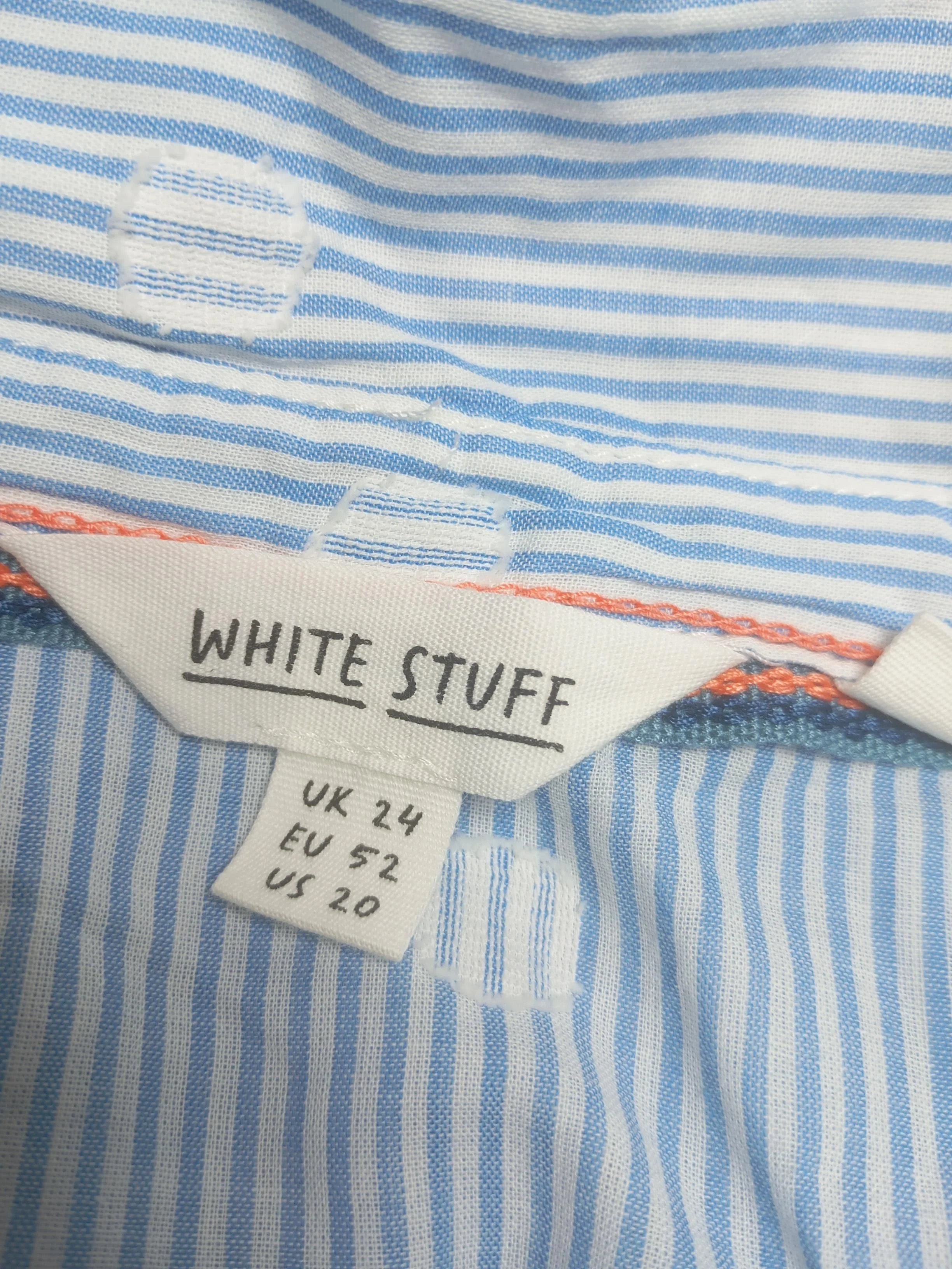 White Stuff Women's Shirt UK 24 Blue 100% Cotton Basic - Image 5