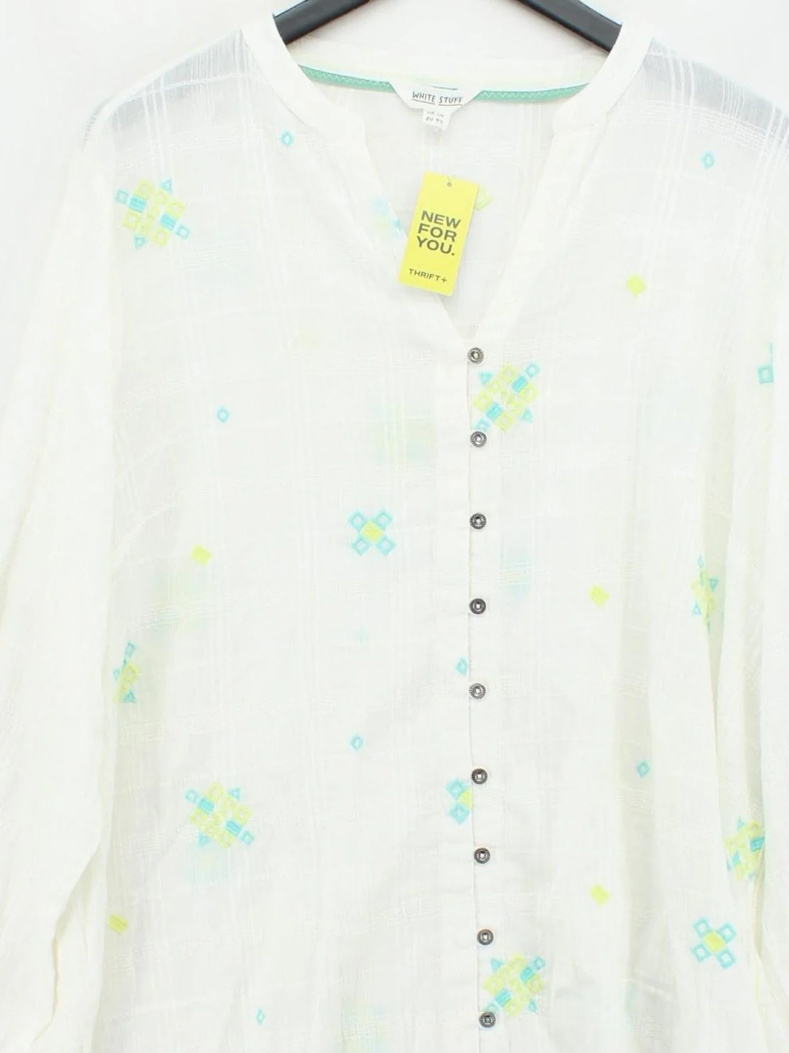 White Stuff Women's Shirt UK 24 White 100% Cotton Basic - Image 3