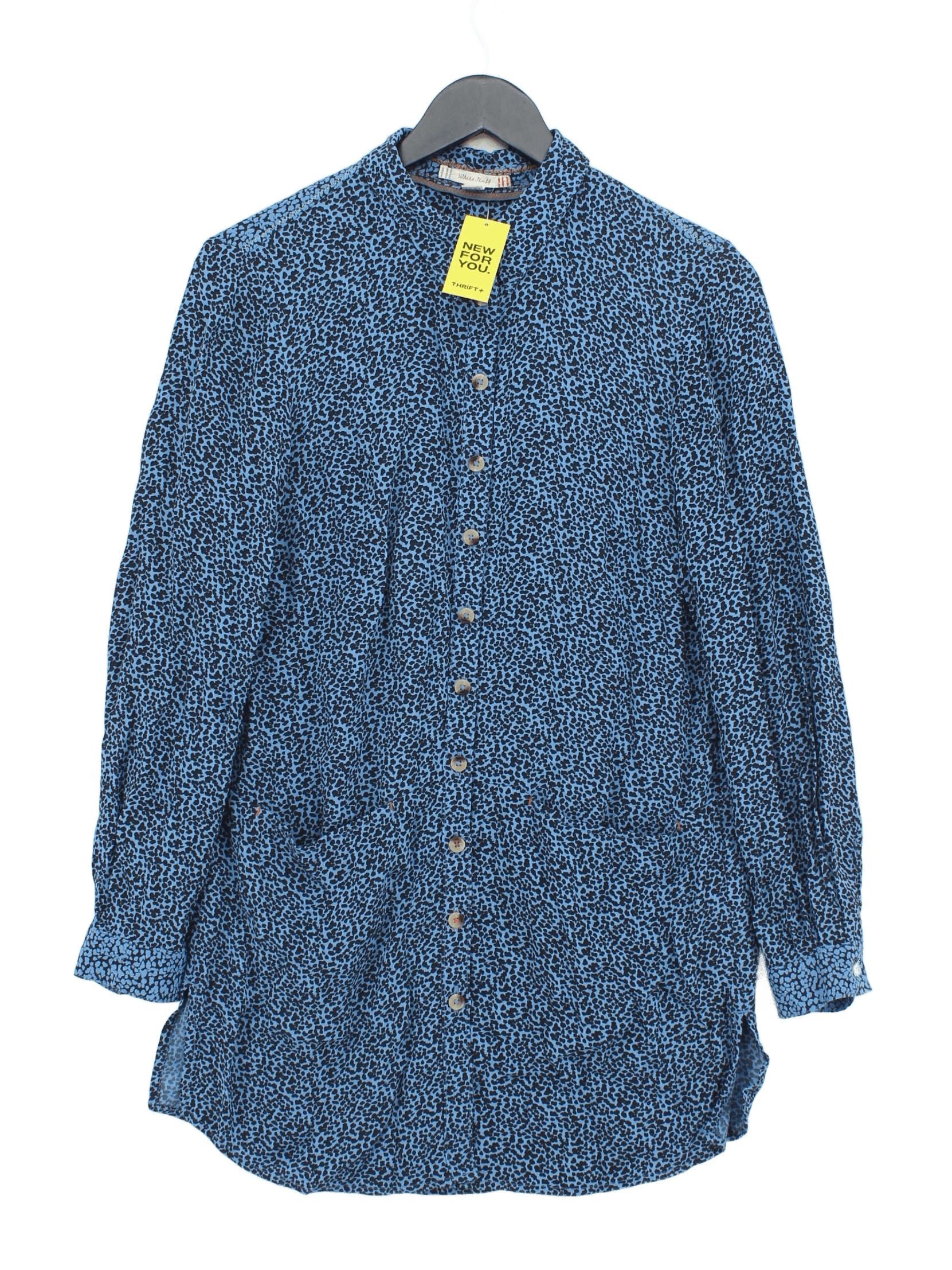 White Stuff Women's Shirt UK 8 Blue 100% Viscose Basic
