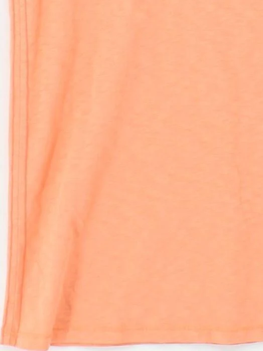 White Stuff Women's T-Shirt L Orange 100% Cotton Sleeveless Round Neck Basic - Image 4