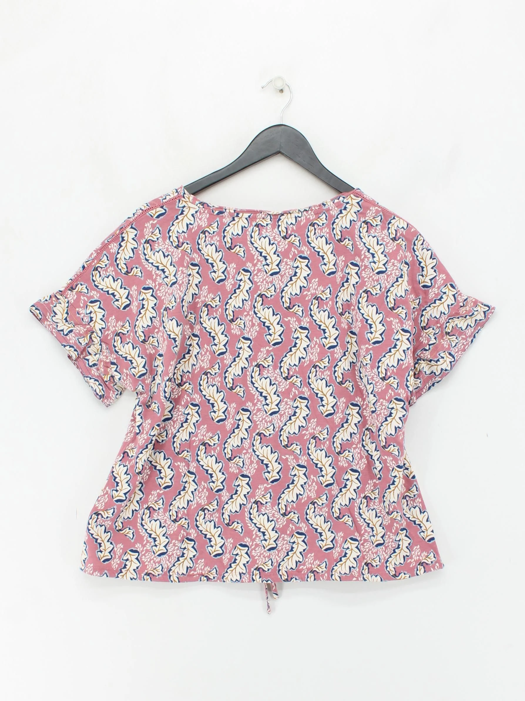 White Stuff Women's T-Shirt L Pink 100% Cotton Basic - Image 2