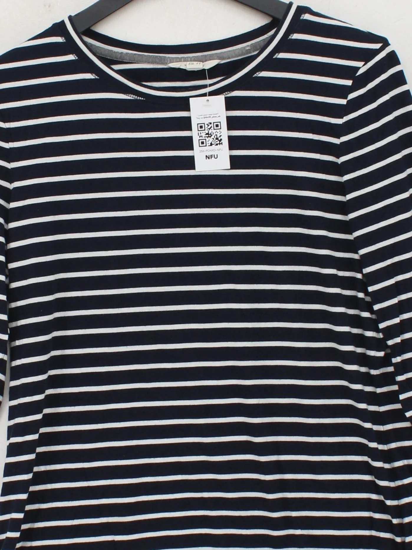 White Stuff Women's T-Shirt M Blue Cotton with Lyocell Modal Basic - Image 3