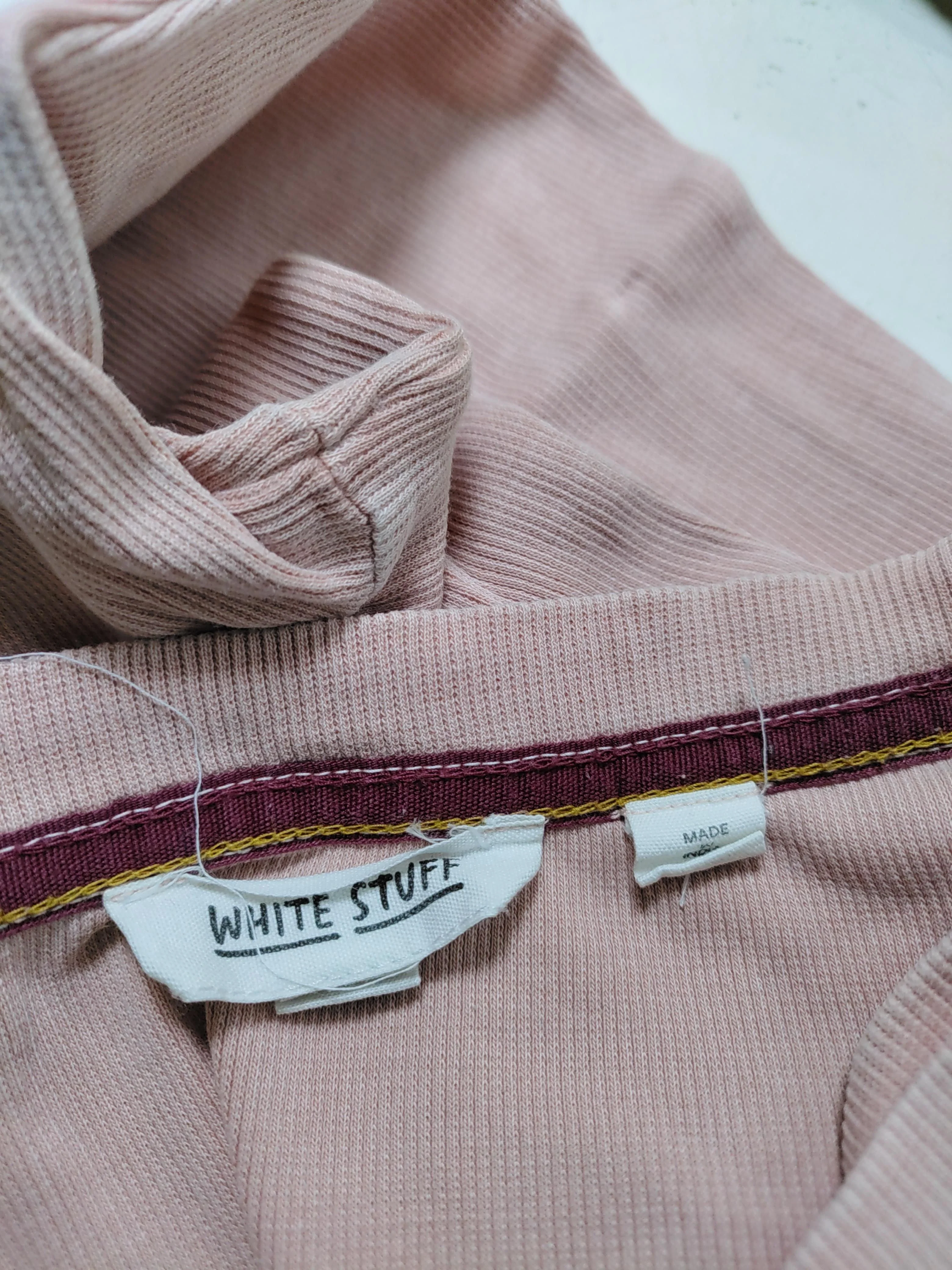 White Stuff Women's T-Shirt S Pink Cotton with Elastane Basic - Image 5