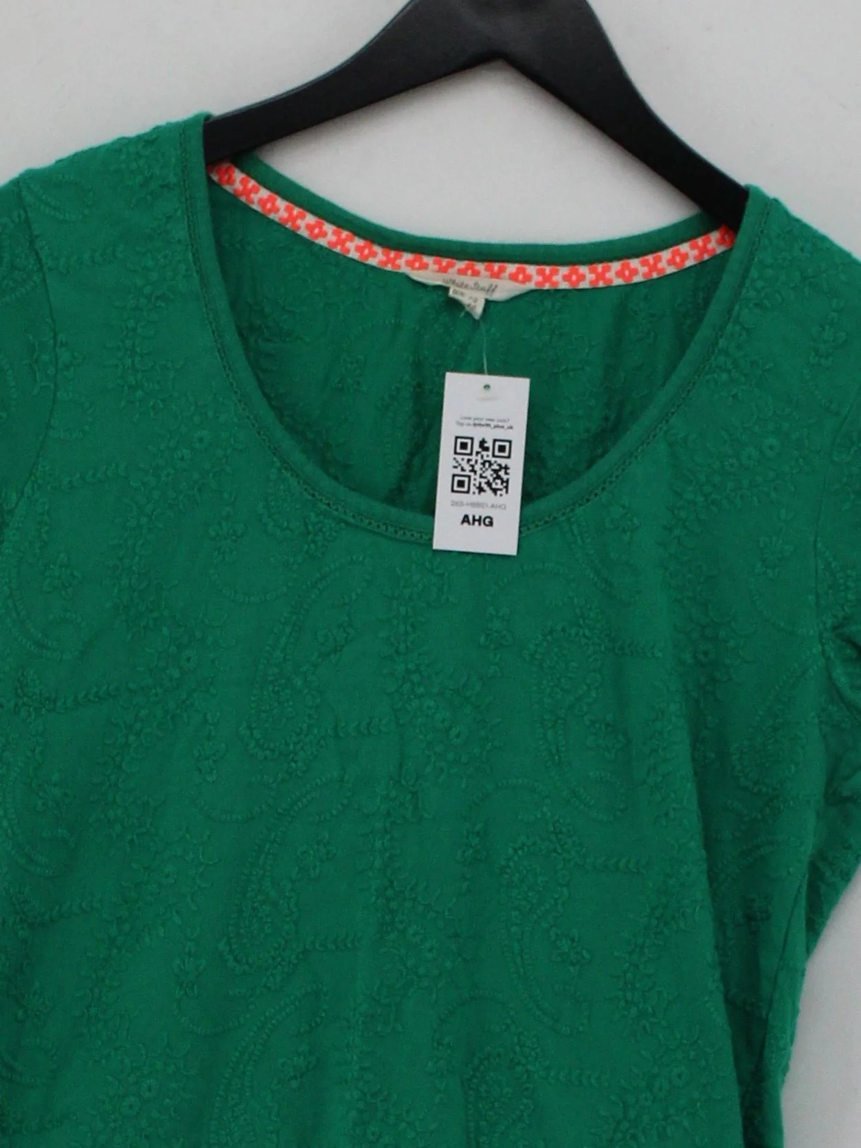 White Stuff Women's T-Shirt UK 10 Green 100% Cotton Basic - Image 3