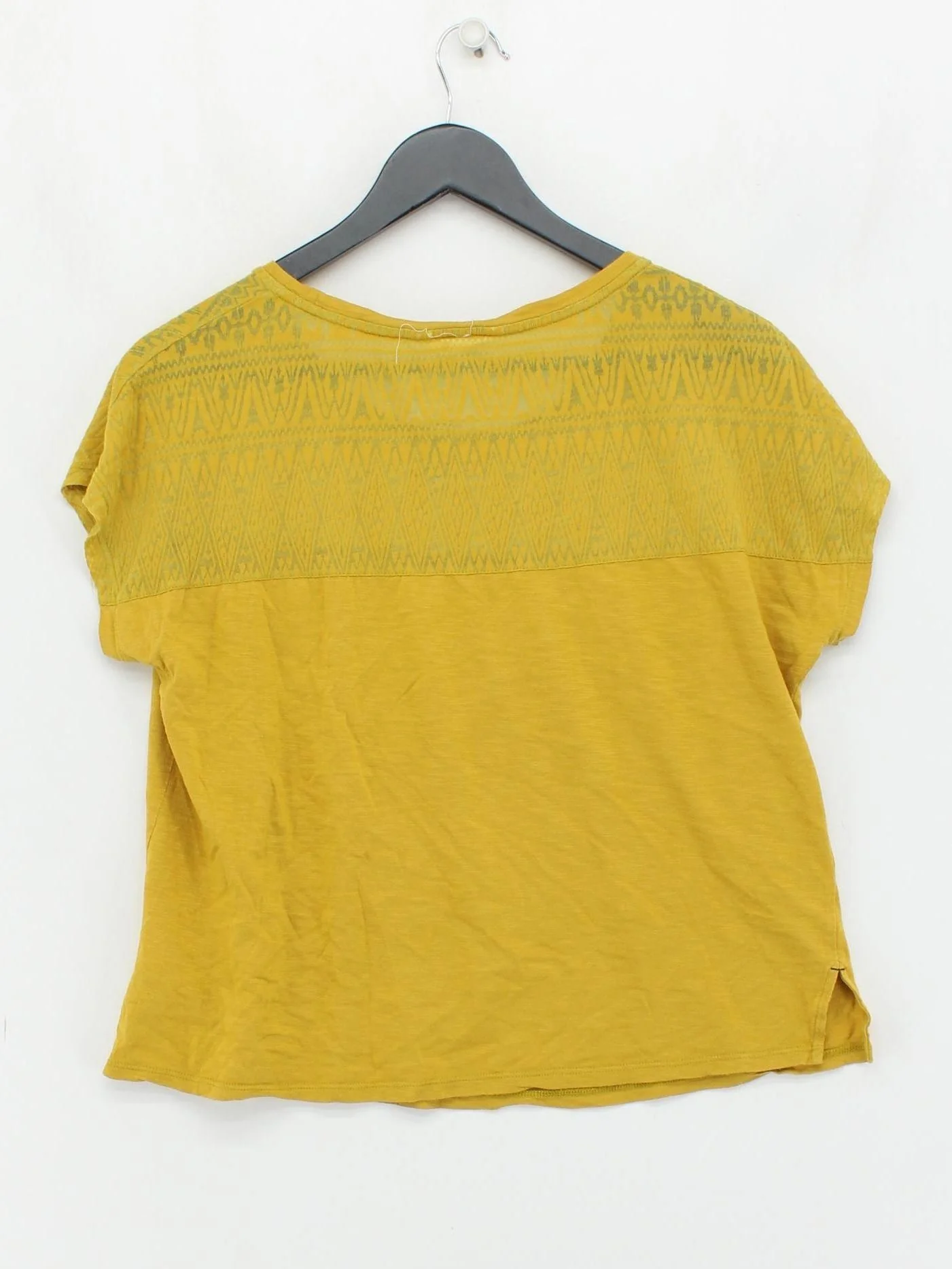 White Stuff Women's T-Shirt UK 10 Yellow Lyocell Modal - Image 2