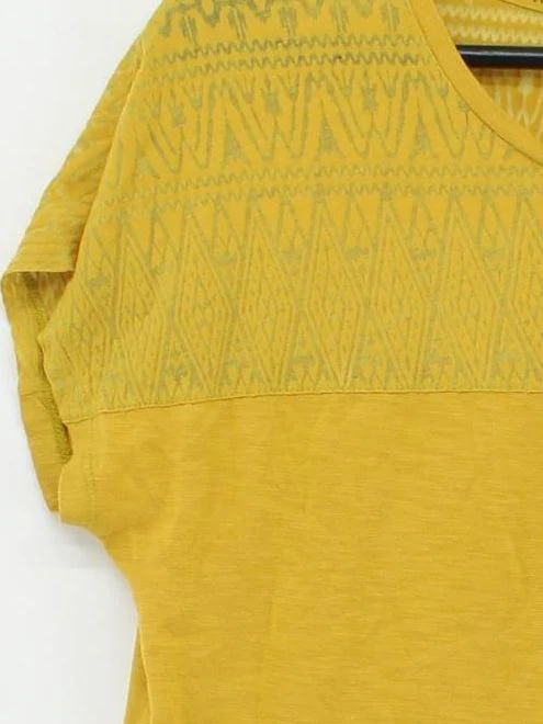 White Stuff Women's T-Shirt UK 10 Yellow Lyocell Modal - Image 4