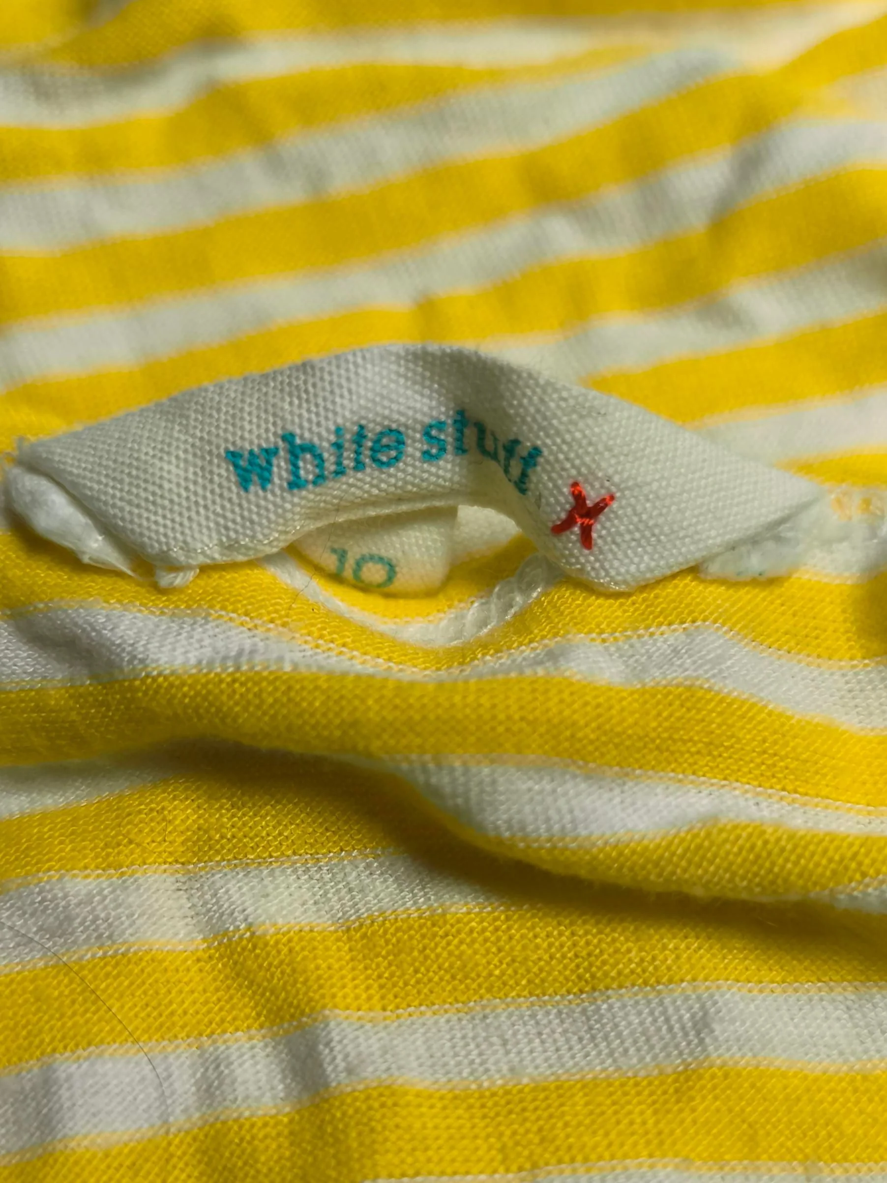 White Stuff Women's T-Shirt UK 10 Yellow Viscose with Polyester, Linen Basic - Image 5
