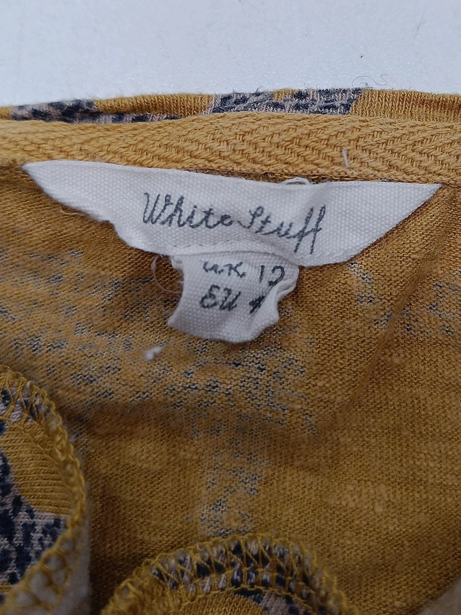 White Stuff Women's T-Shirt UK 12 Yellow Linen with Viscose Basic - Image 5