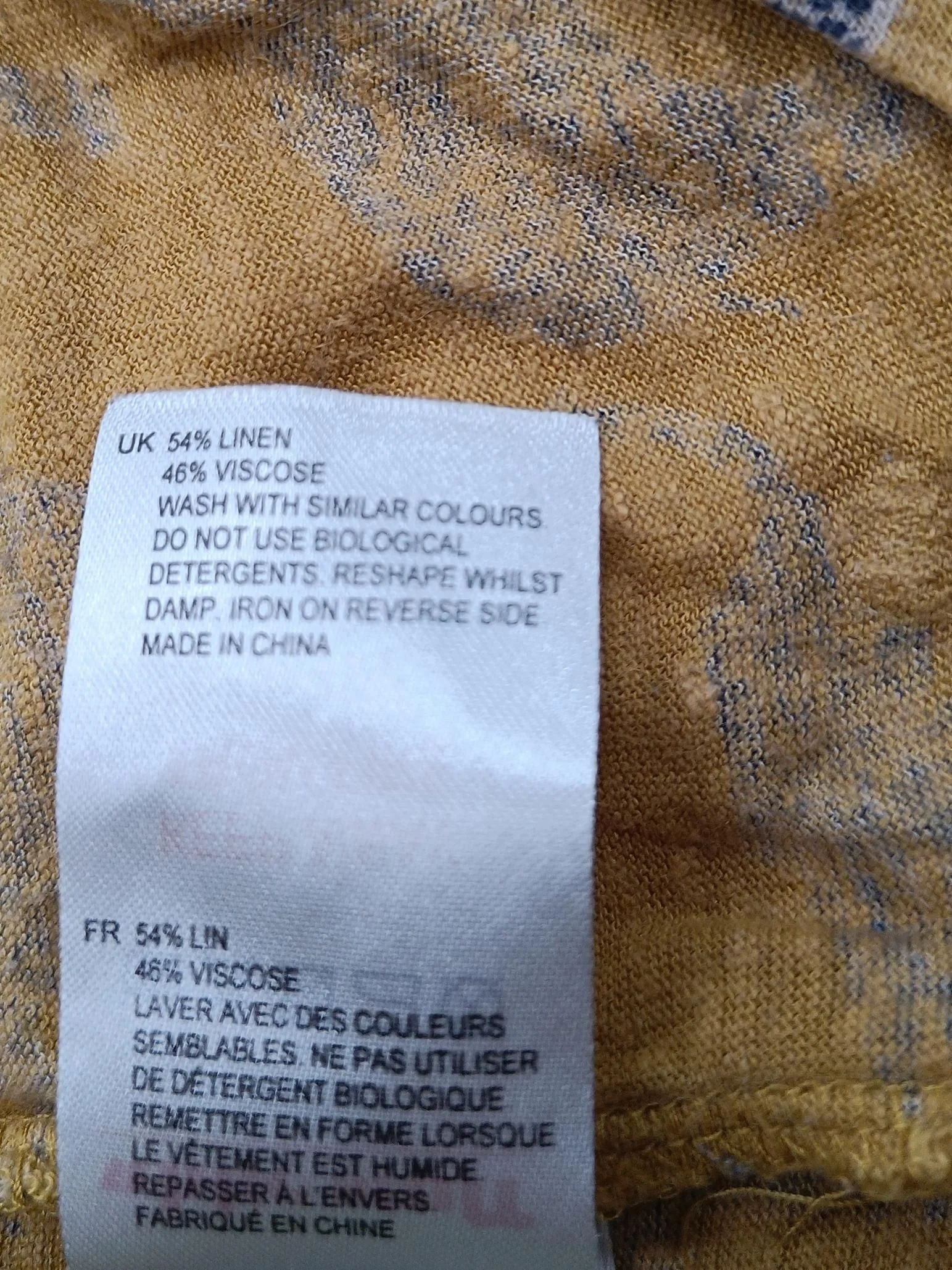 White Stuff Women's T-Shirt UK 12 Yellow Linen with Viscose Basic - Image 6