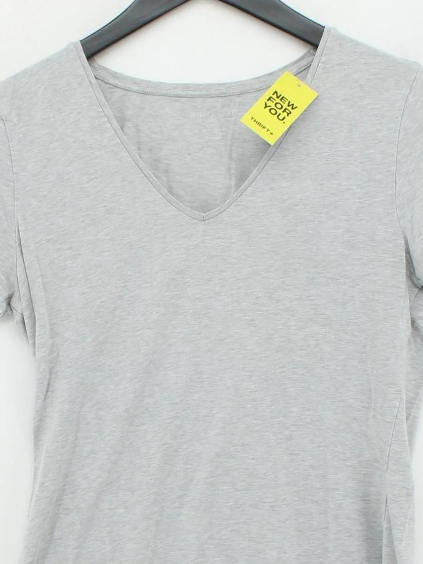 White Stuff Women's T-Shirt UK 14 Grey Cotton with Elastane Basic - Image 3