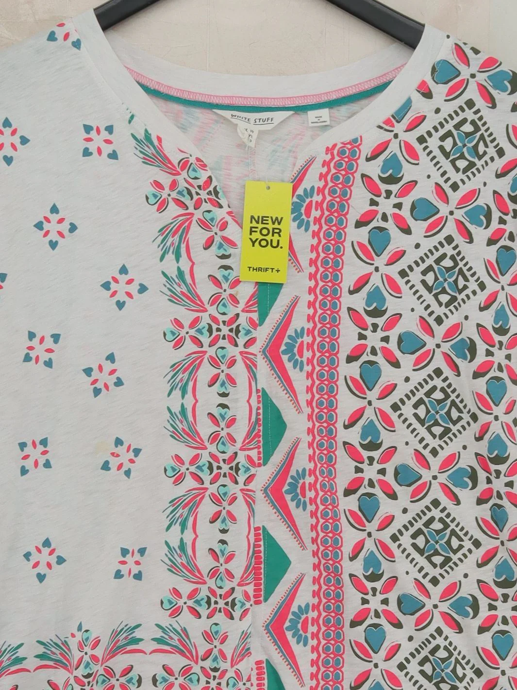 White Stuff Women's T-Shirt UK 14 White 100% Cotton Basic - Image 3