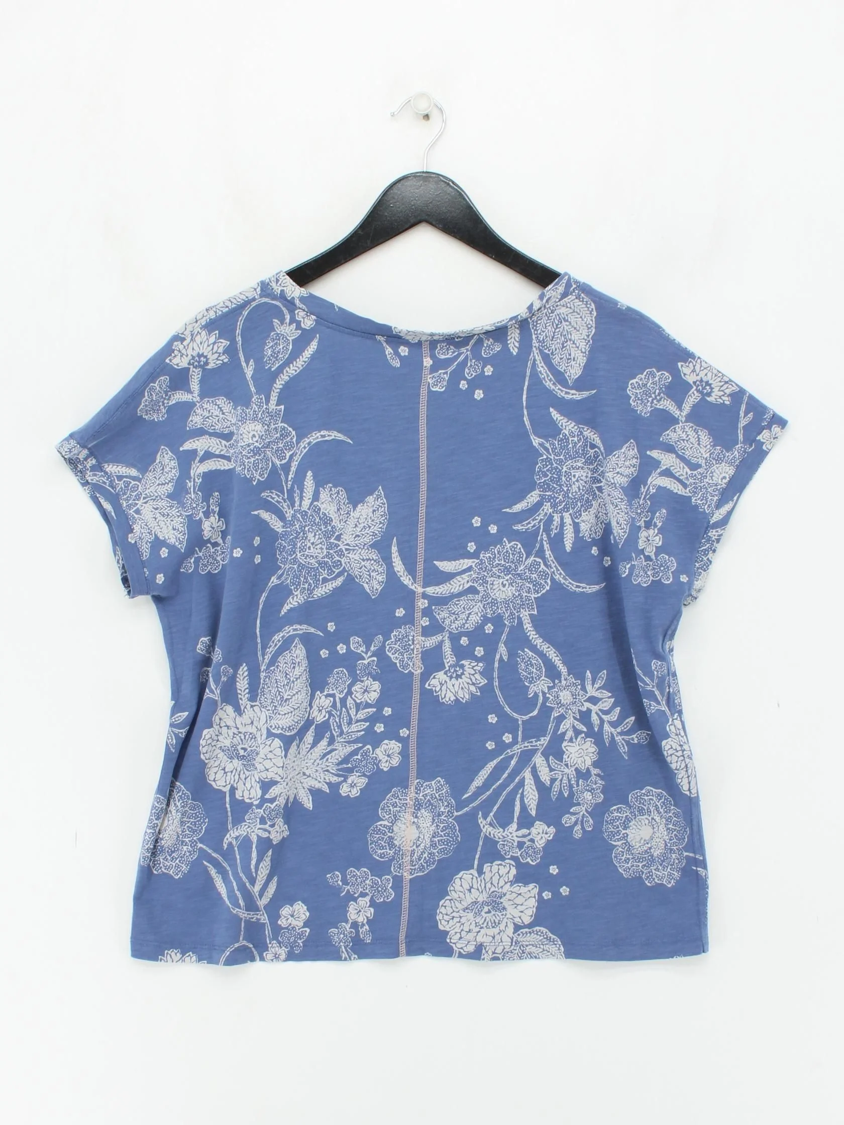 White Stuff Women's T-Shirt UK 16 Blue 100% Cotton Basic - Image 2