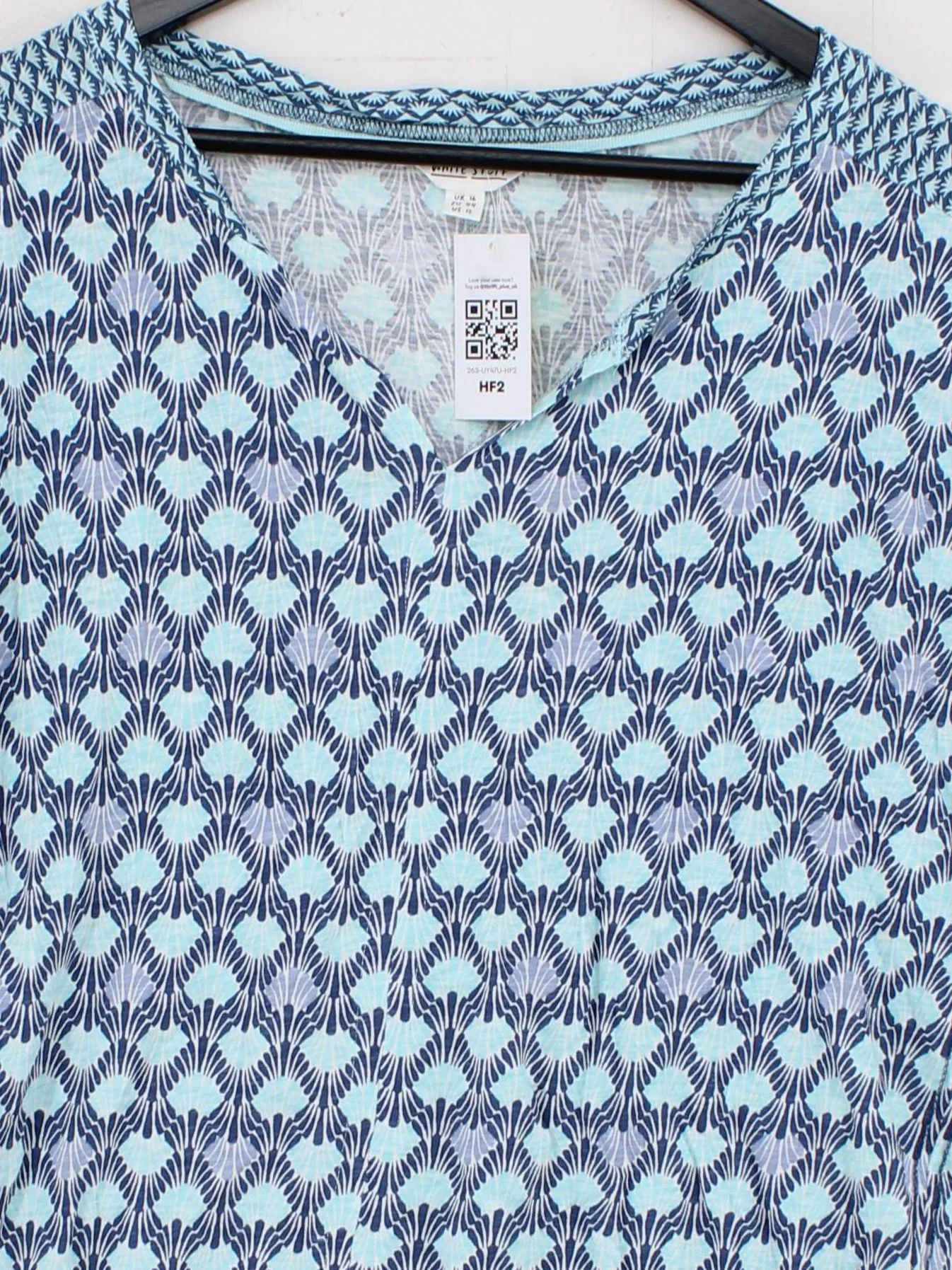 White Stuff Women's T-Shirt UK 16 Multi 100% Cotton Basic - Image 3