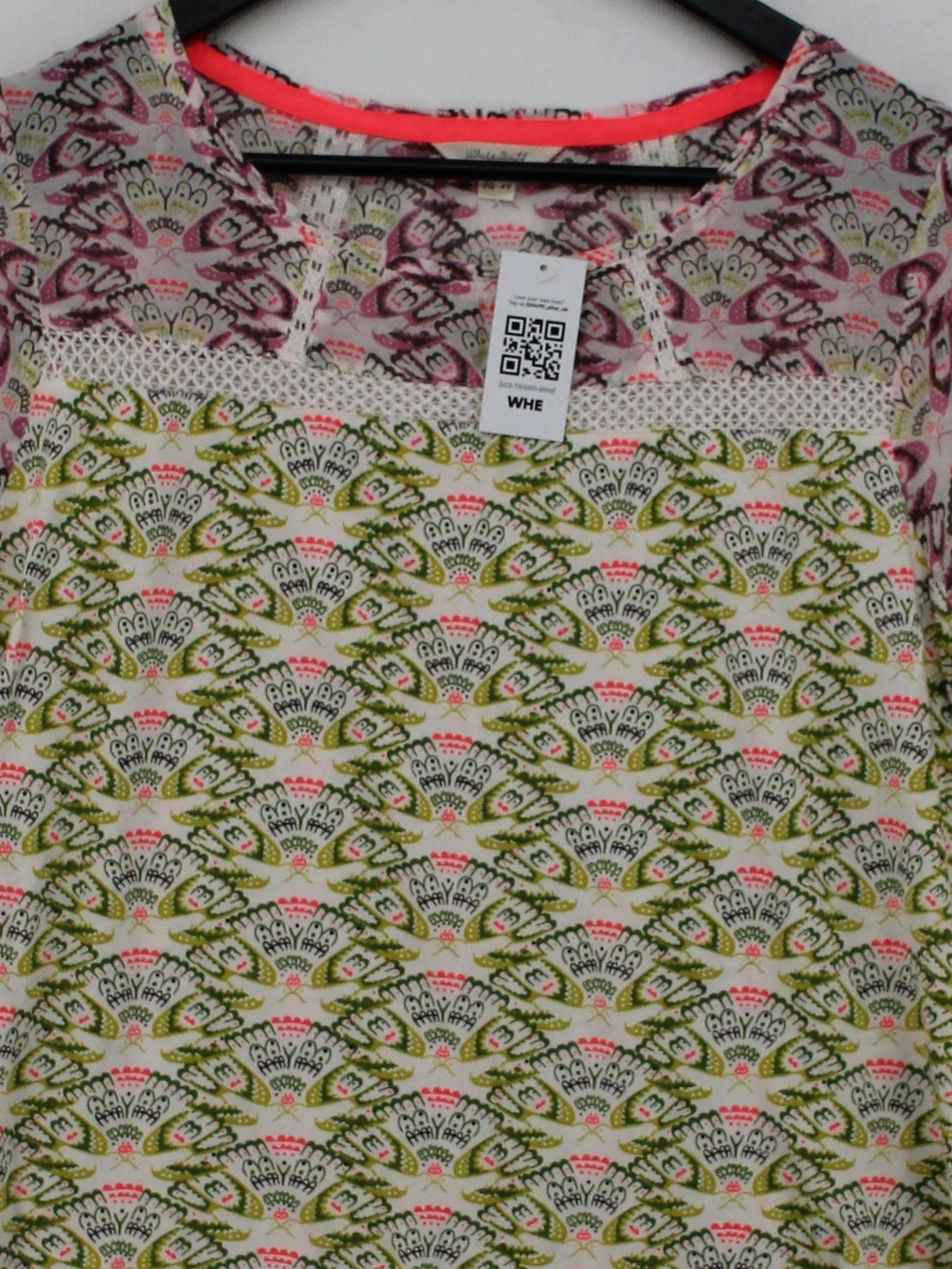 White Stuff Women's T-Shirt UK 16 Multi Cotton with Viscose Basic - Image 3