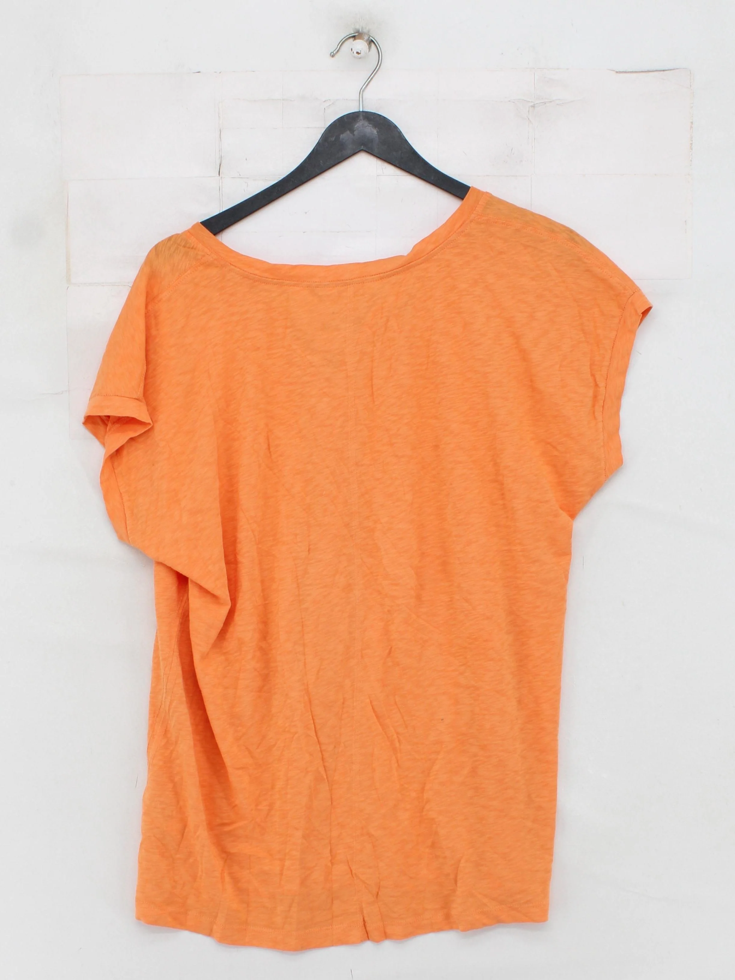 White Stuff Women's T-Shirt UK 16 Orange 100% Cotton Basic - Image 2