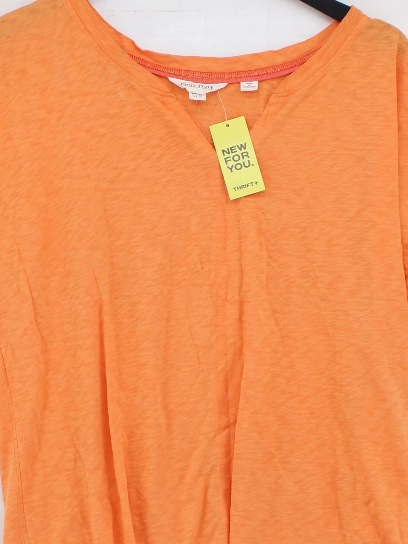 White Stuff Women's T-Shirt UK 16 Orange 100% Cotton Basic - Image 3