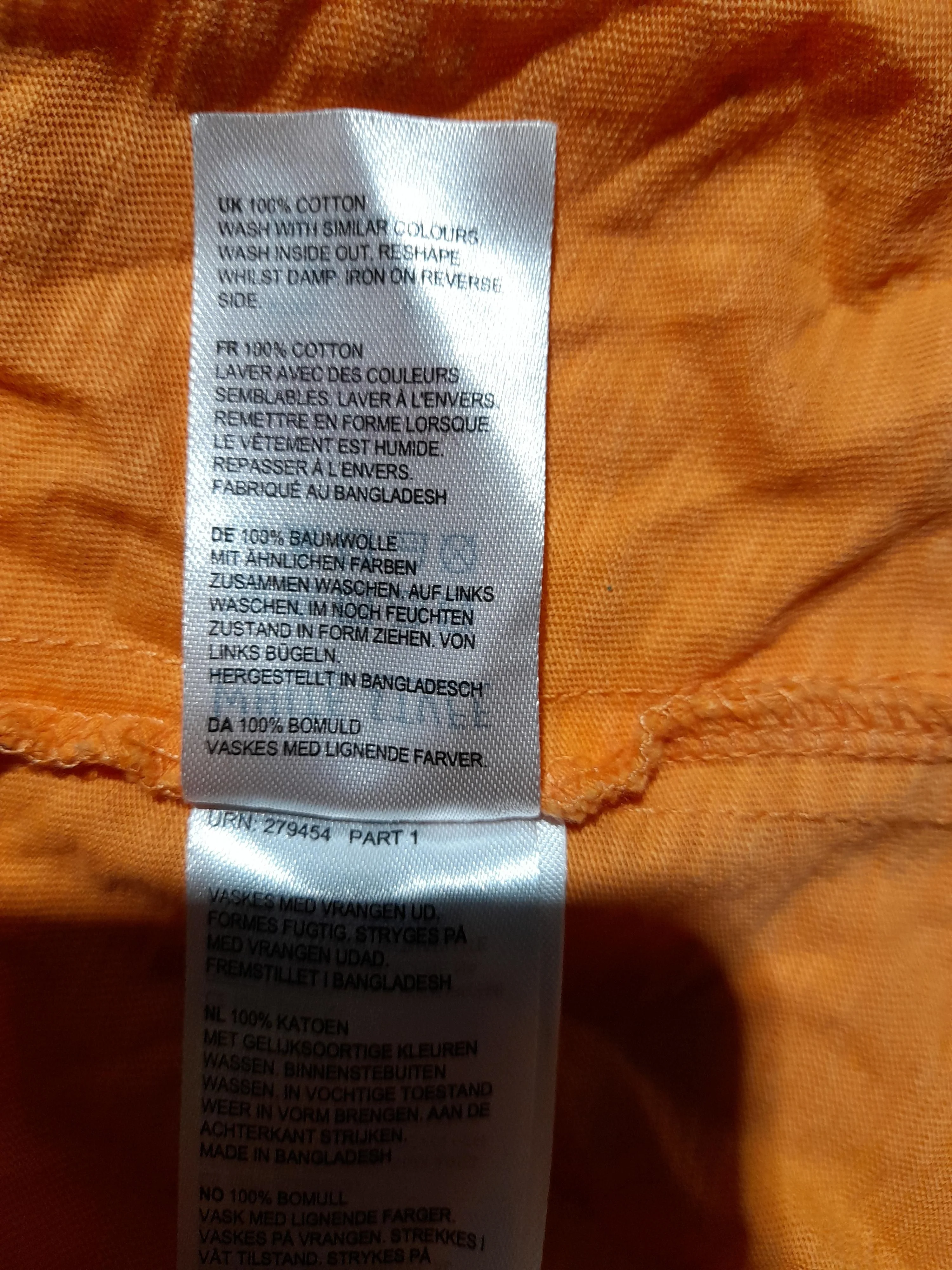 White Stuff Women's T-Shirt UK 16 Orange 100% Cotton Basic - Image 7
