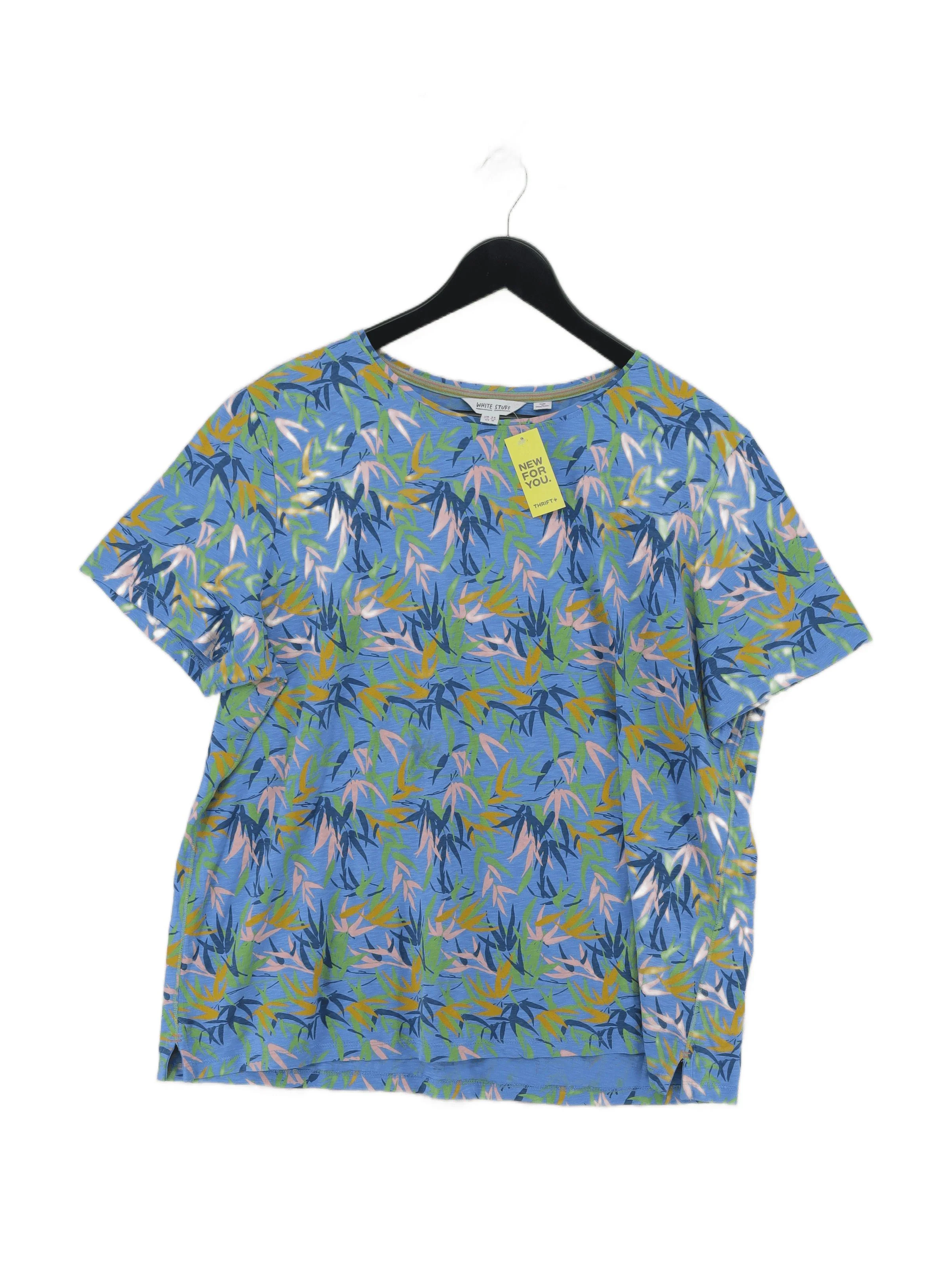 White Stuff Women's T-Shirt UK 22 Blue 100% Other Basic