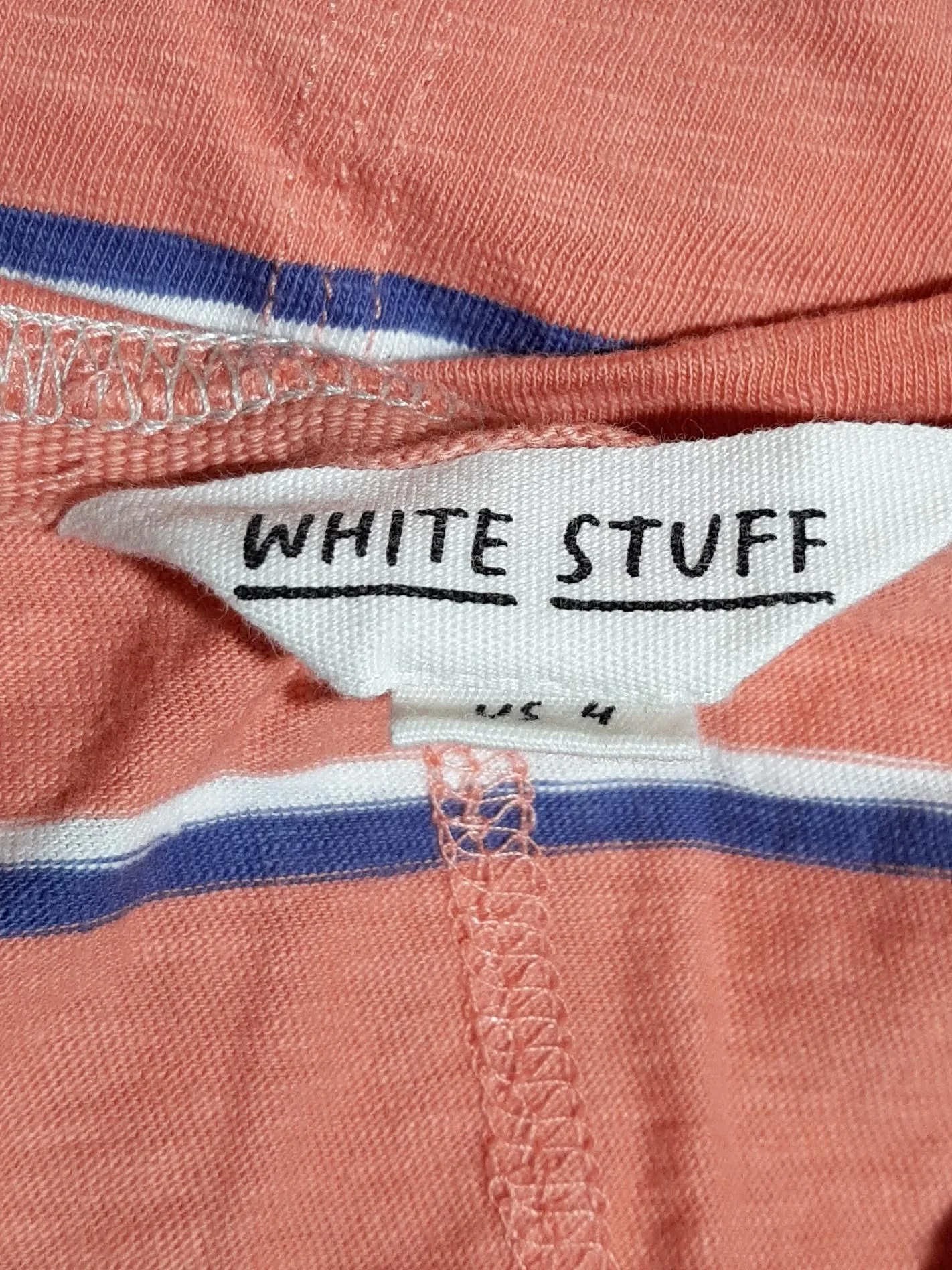 White Stuff Women's T-Shirt UK 8 Orange 100% Cotton Basic - Image 5