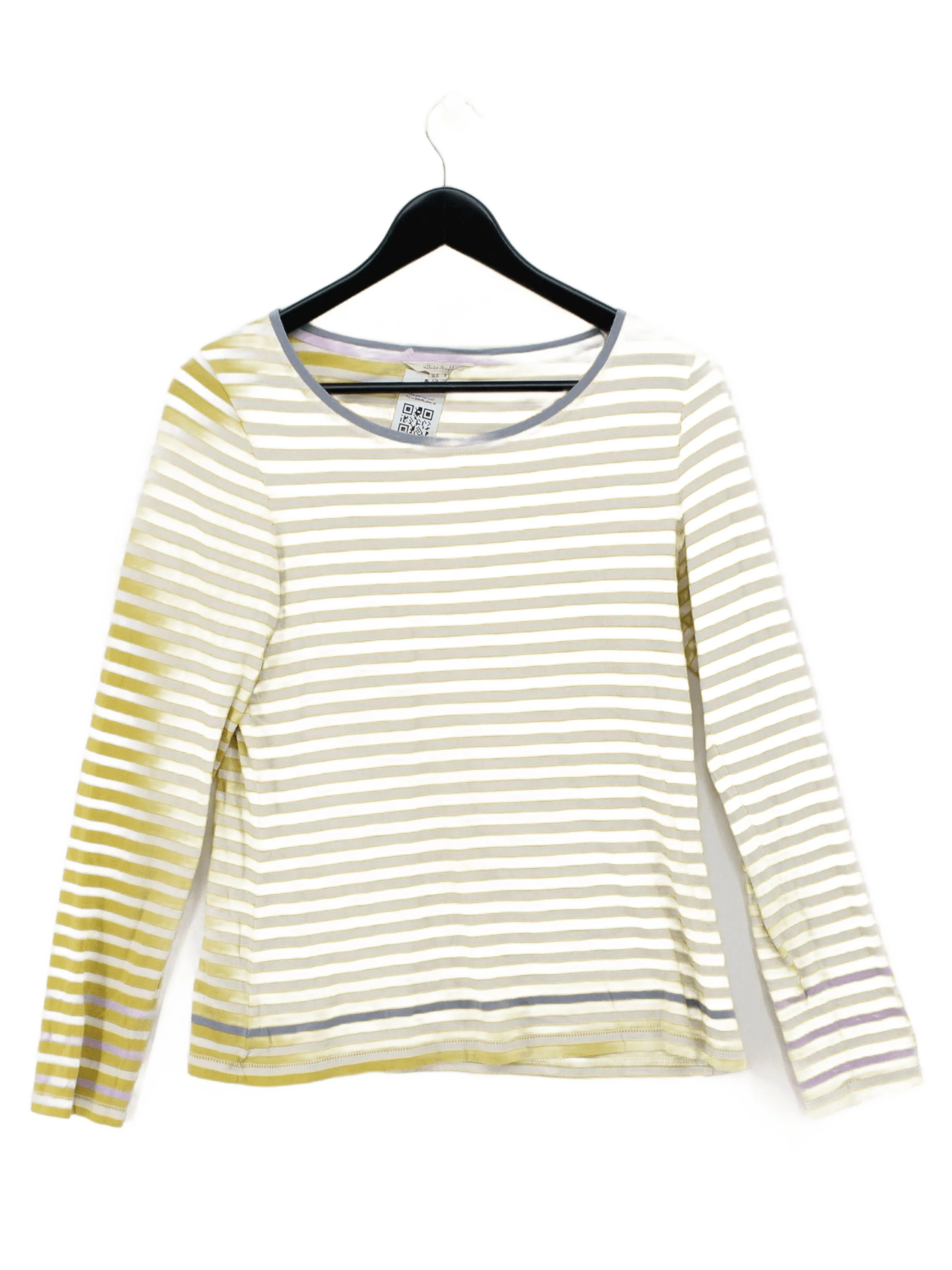White Stuff Women's T-Shirt UK 8 Yellow 100% Cotton Basic