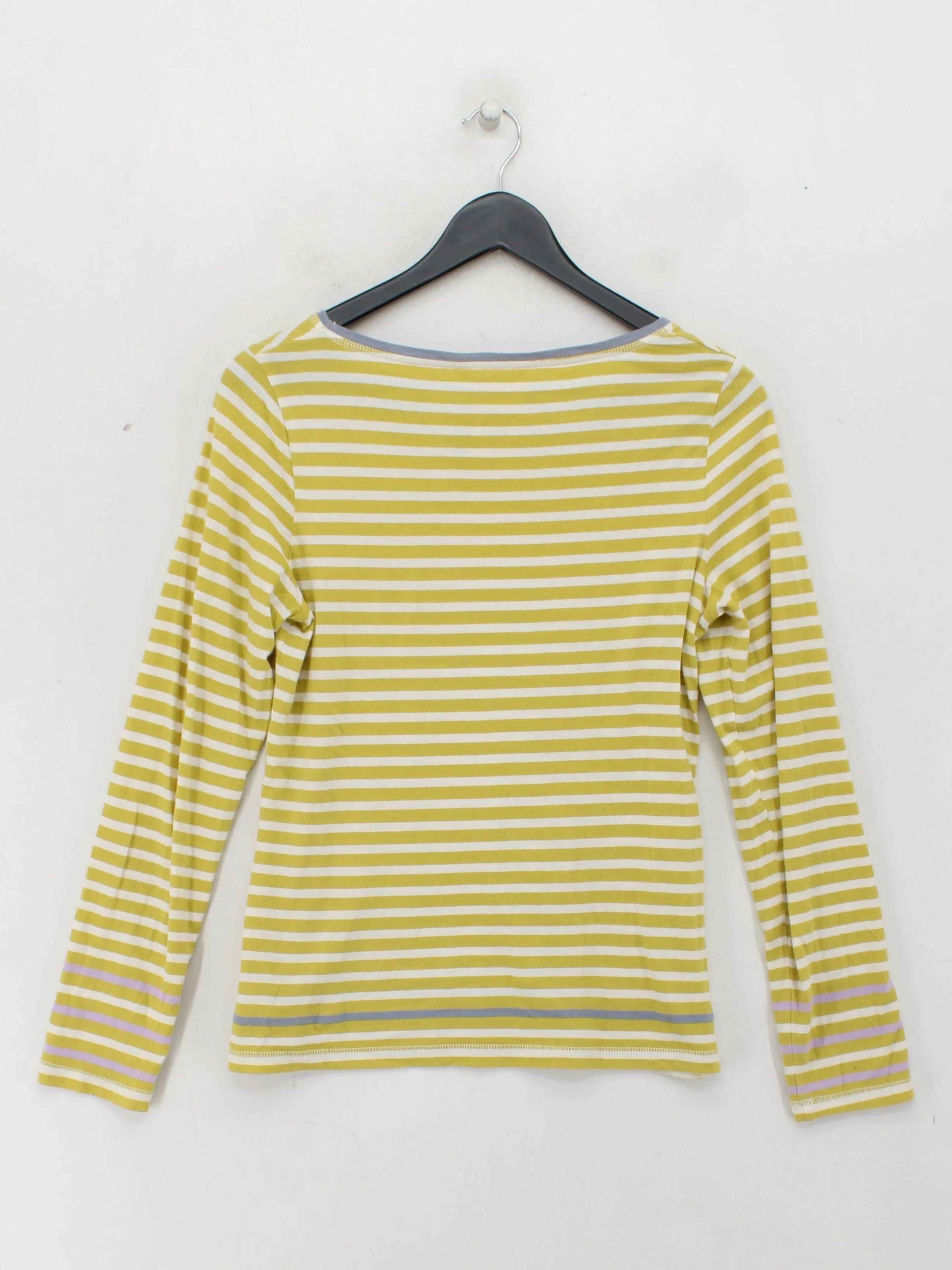 White Stuff Women's T-Shirt UK 8 Yellow 100% Cotton Basic - Image 2