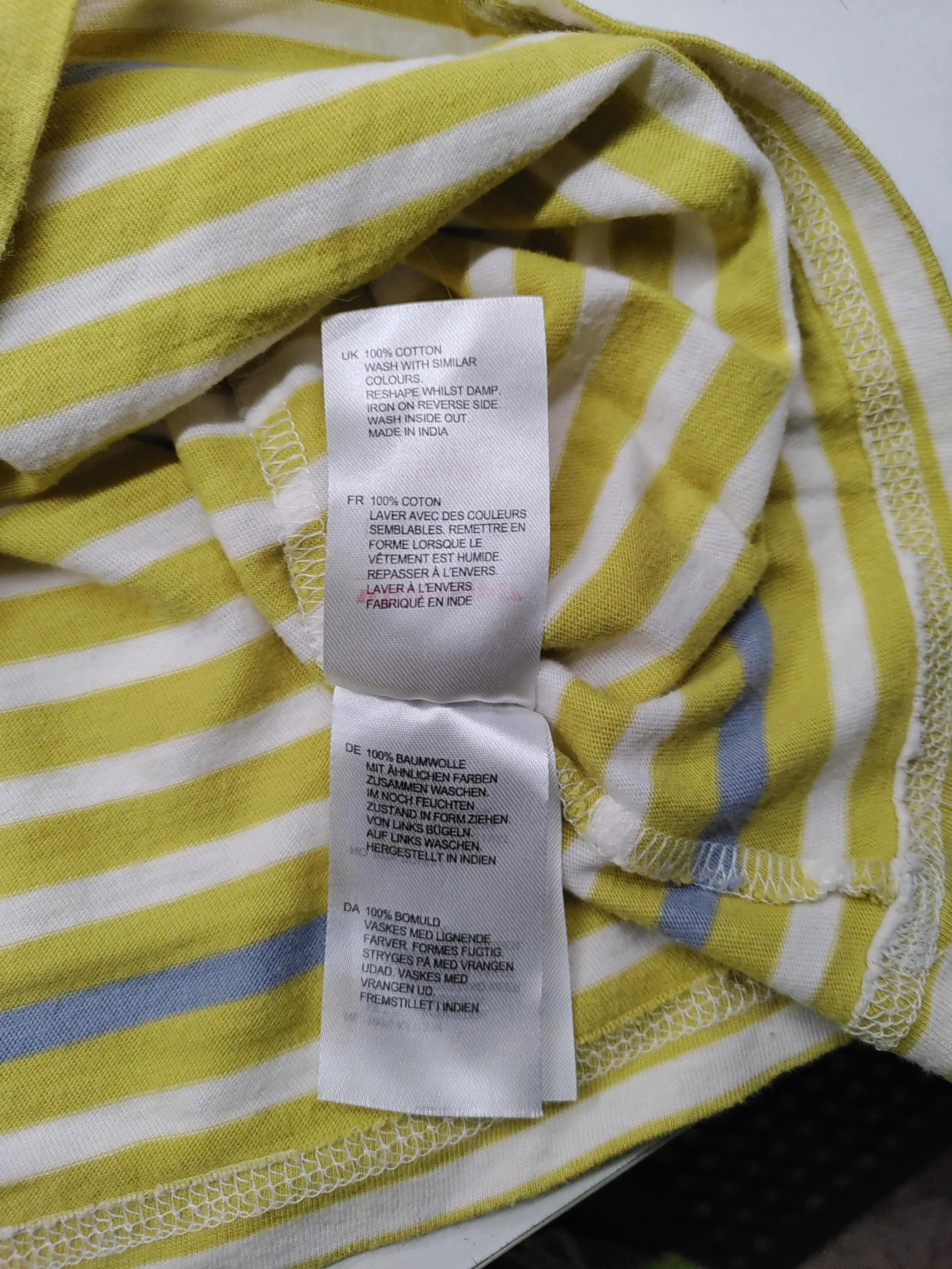 White Stuff Women's T-Shirt UK 8 Yellow 100% Cotton Basic - Image 6